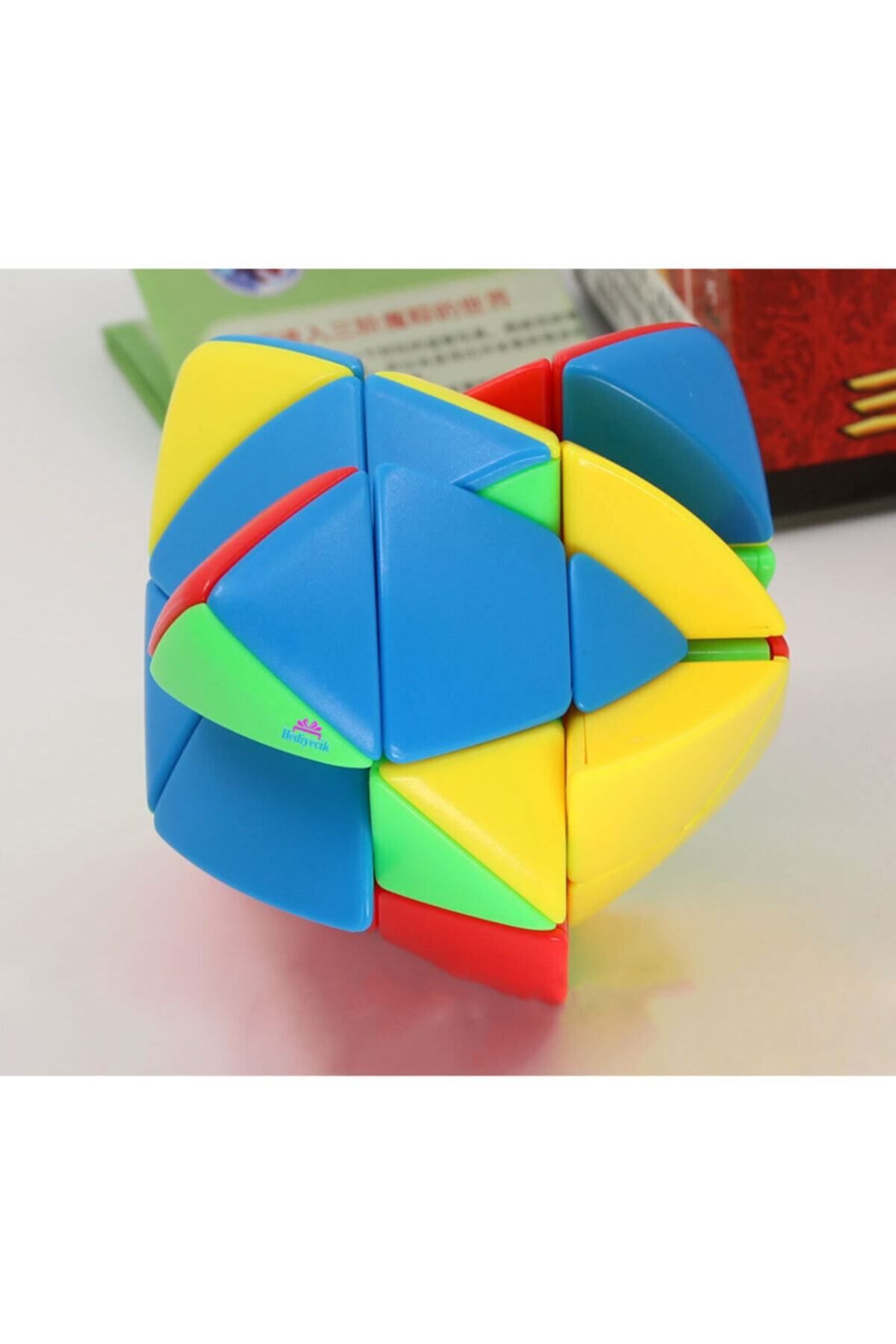 hediyecik-Mastermorphix Pyramid 3X3 Intelligence Cube Mind Cube Non-Adhesive 6