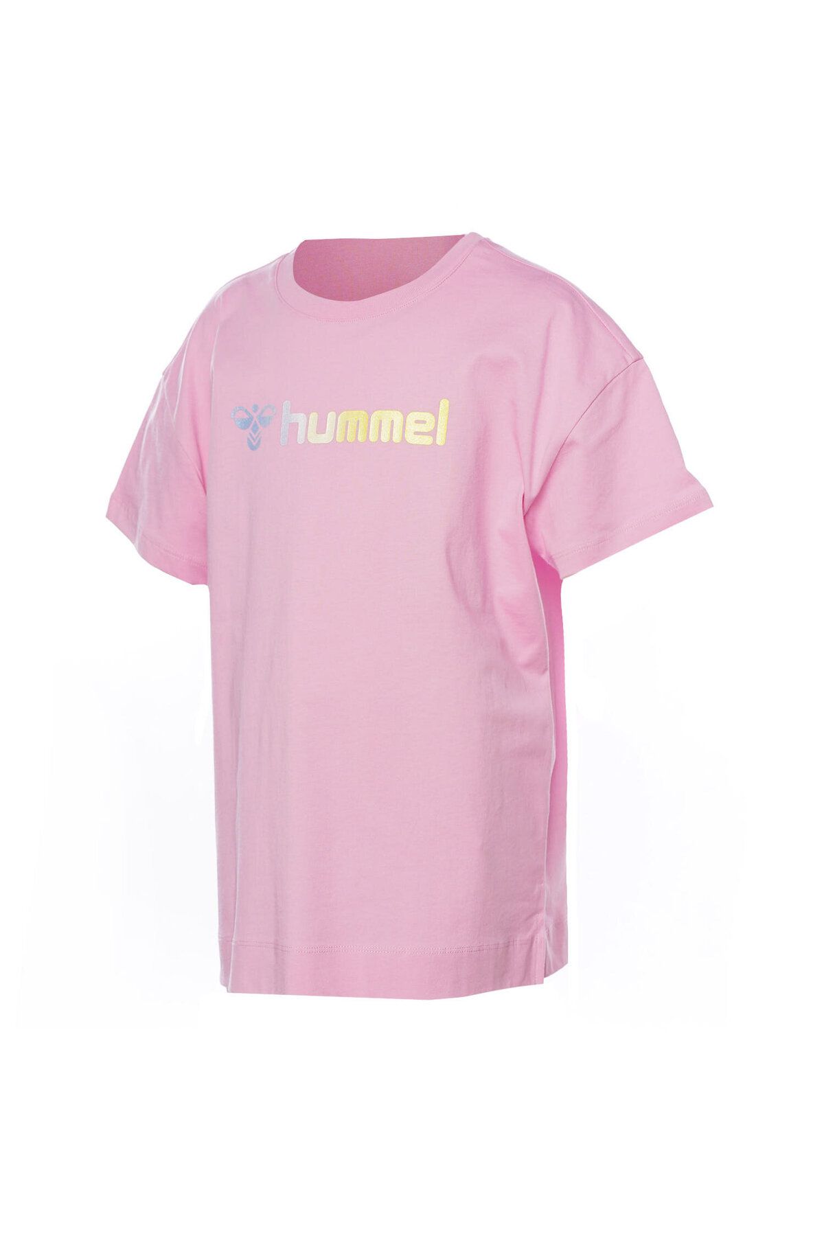hummel دختر جاز یقه صورتی t -shirt