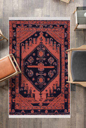 Caretta Home Kapadokya Serisi Çift Taraflı Yıkanabilir Pamuk Saçaklı Dokuma D...