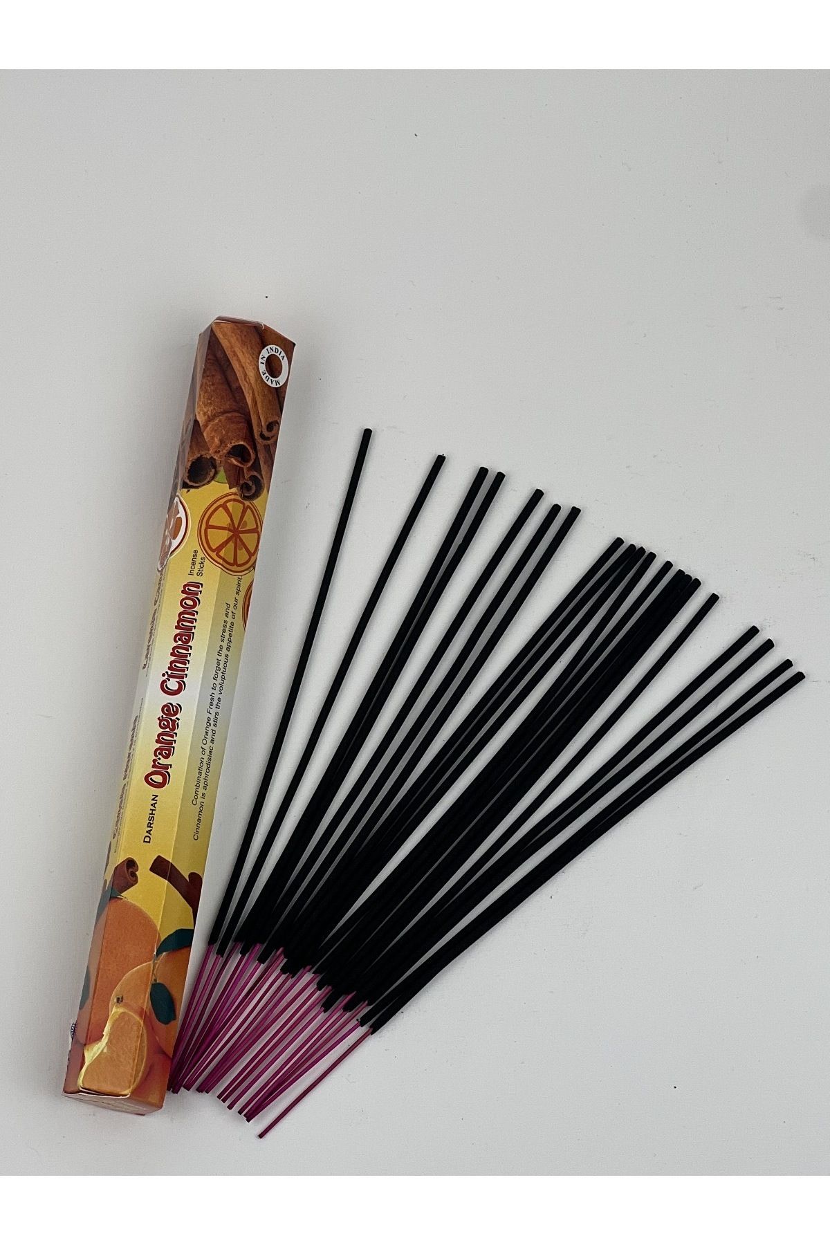 عود و اسانسسوز نارنجی Darshan Orange Cinamon Hexa 20 قطعه Darshan Incense