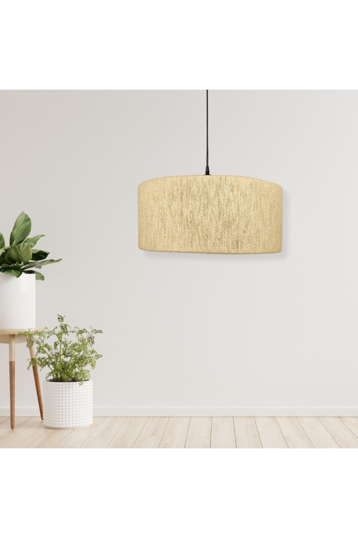JUTUAL DEKOR-Prestigio Loess Bohemian - Rustic Chandelier Jute Model 3