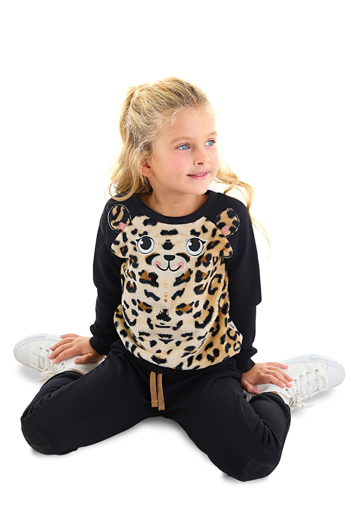 Girls leopard print tracksuit hotsell