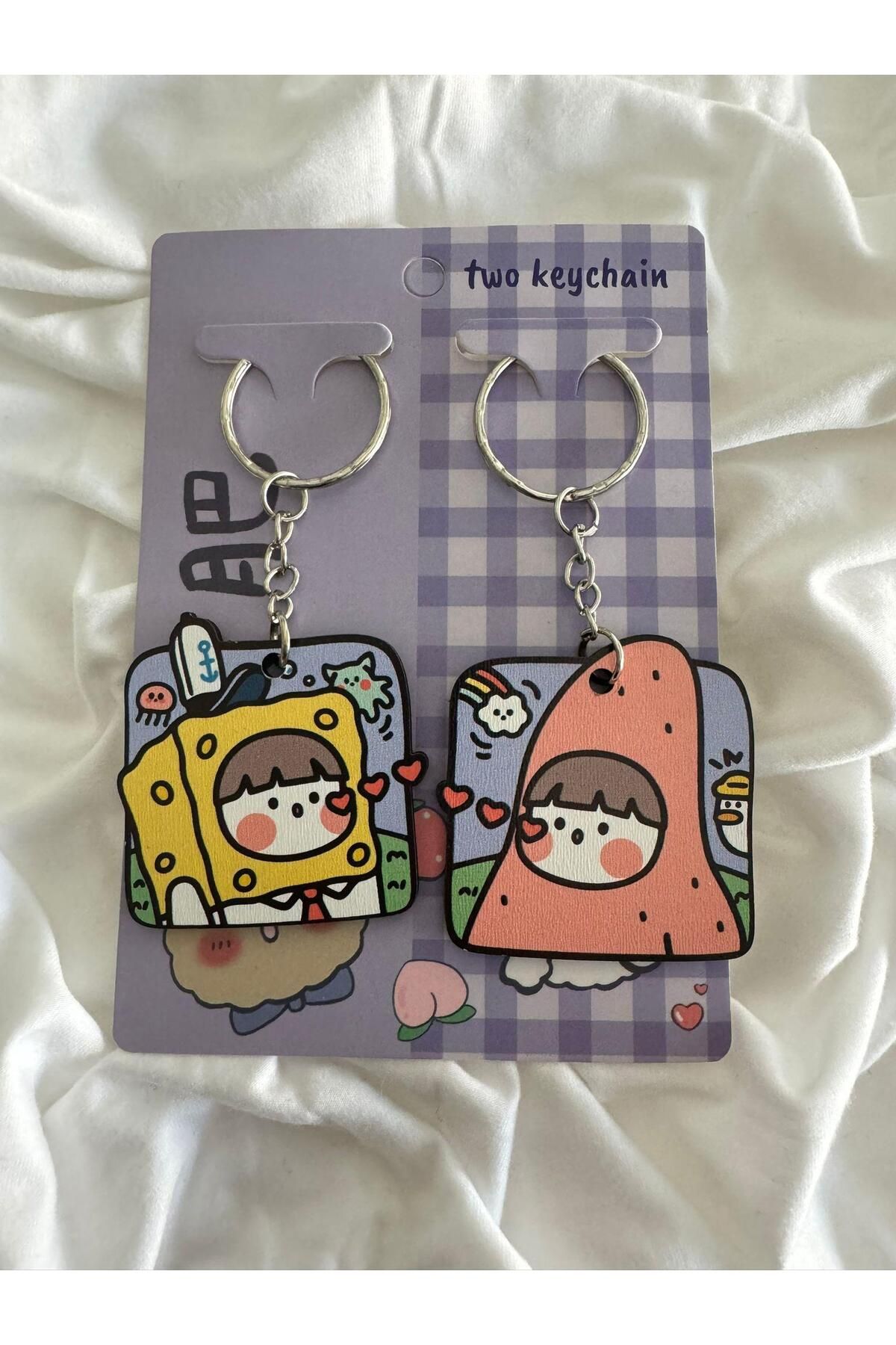 Planet Butik-SpongeBob Patrick 2-Piece Keychain 2