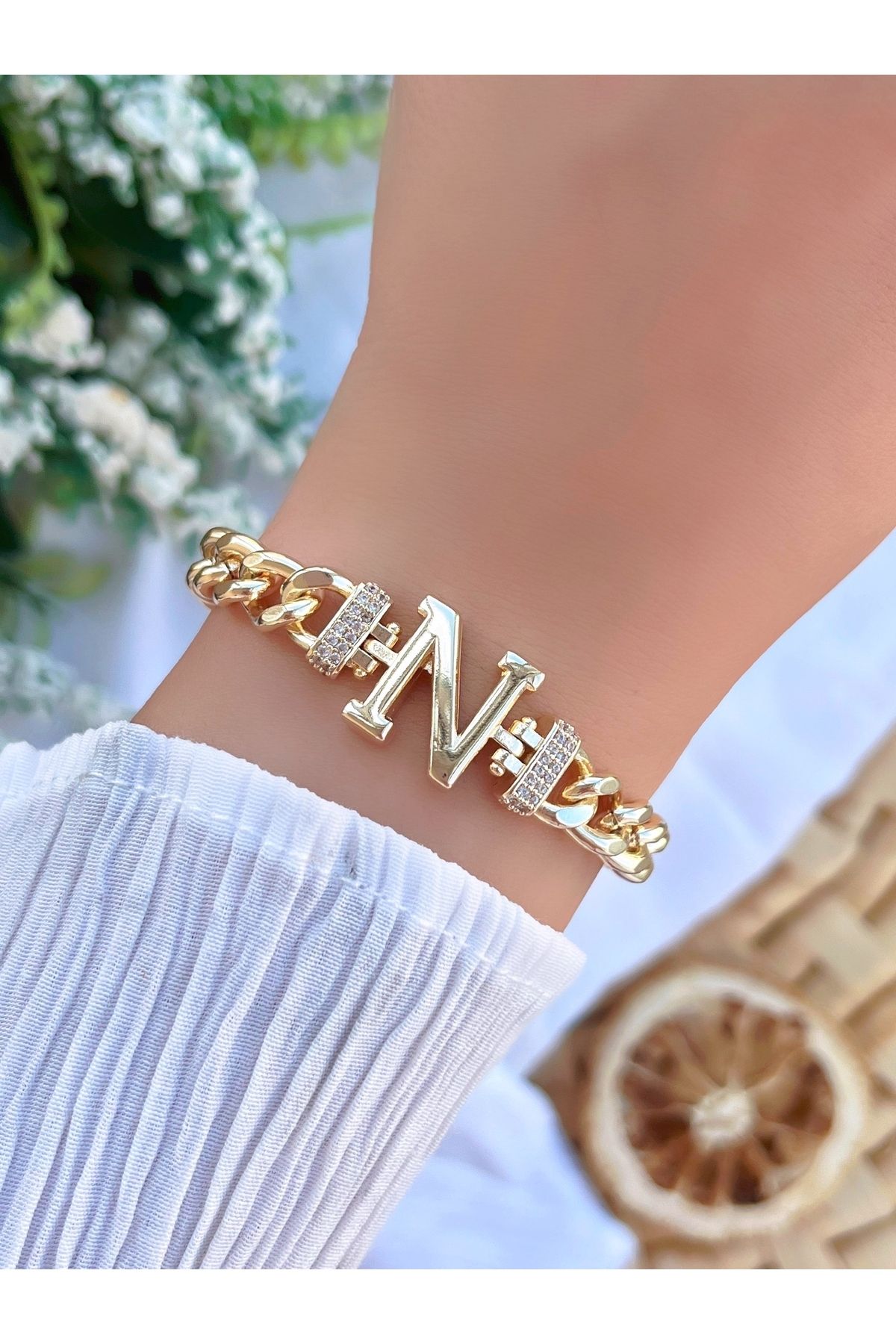 Letter outlet n bracelet