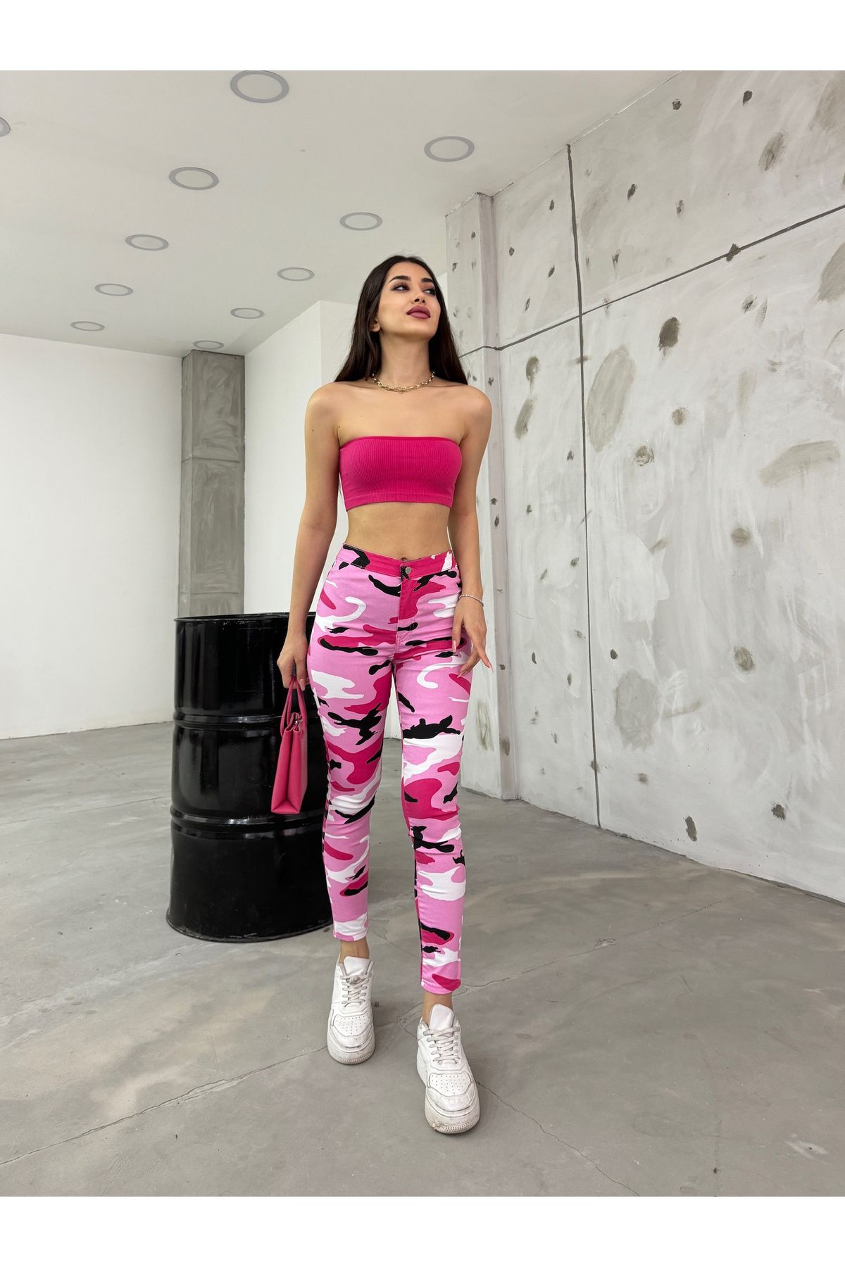 Women's Fashion High Waist Camo Pocket Multicolor Pants - The Little  Connection
