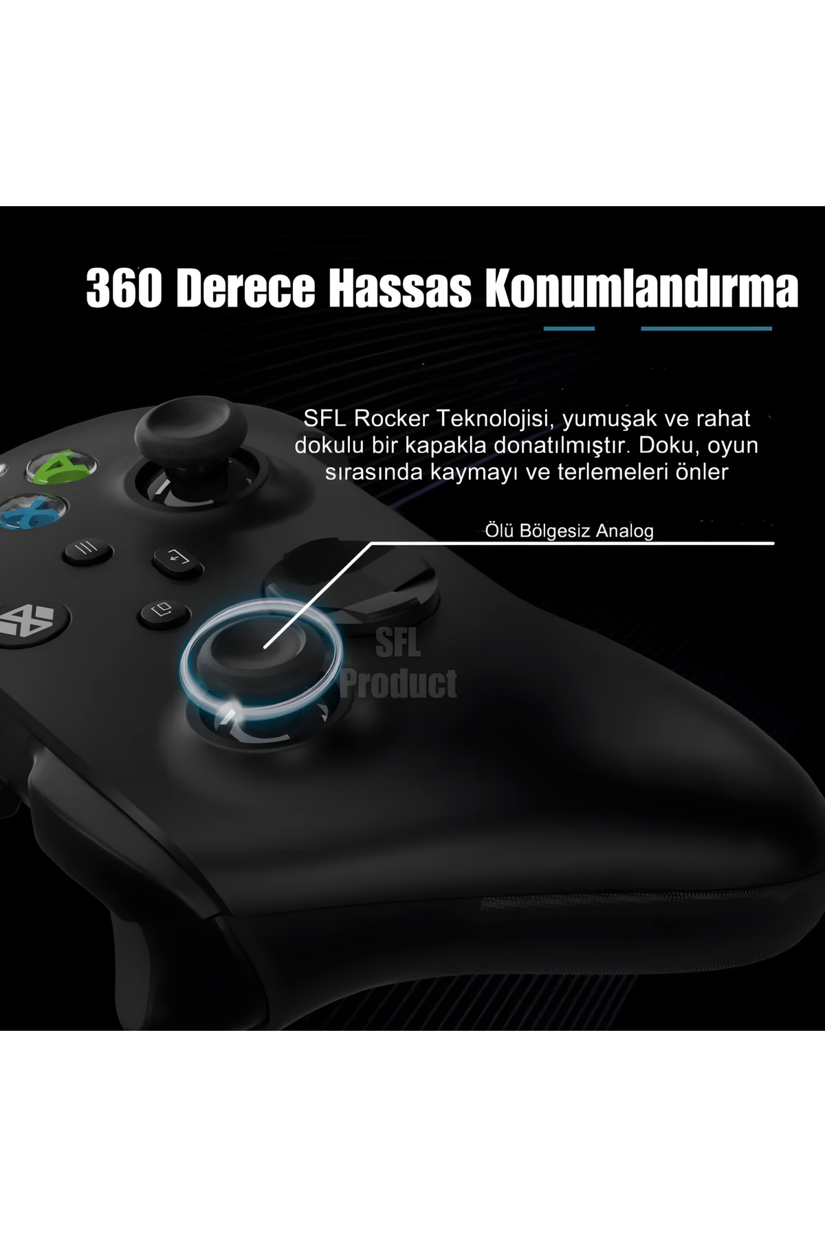 SFL Product Xbox Elite Kablolu Gamepad Oyun Kolu Titreşimli Xbox One Series S/X Xbox Laptop/PC