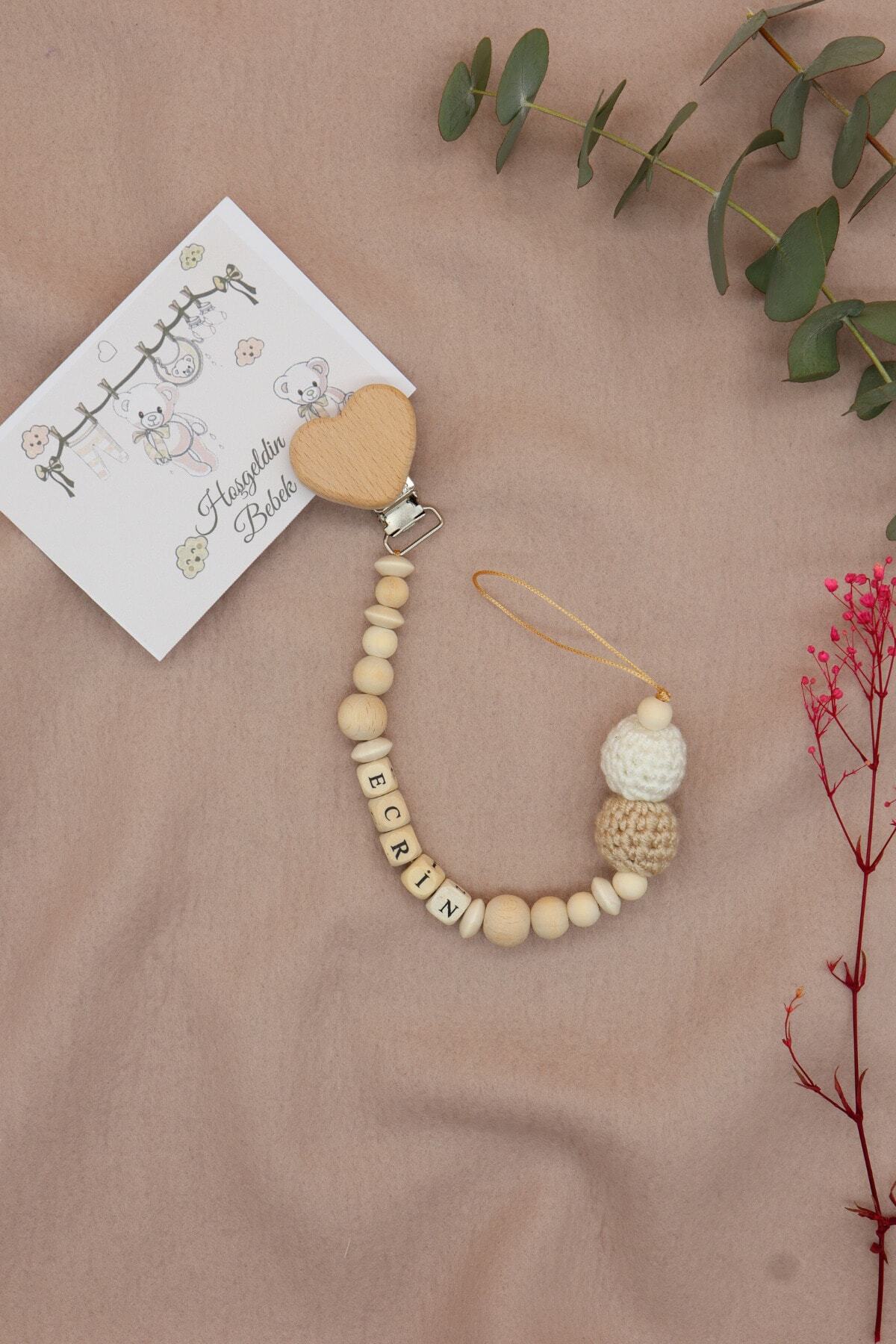 lilamtasarım Emzik Zinciri - Emzik Askısı Ahşap Emzik Zinciri Emzik Tutucu Emzinciri-t fotoğrafı 4 (önizleme)