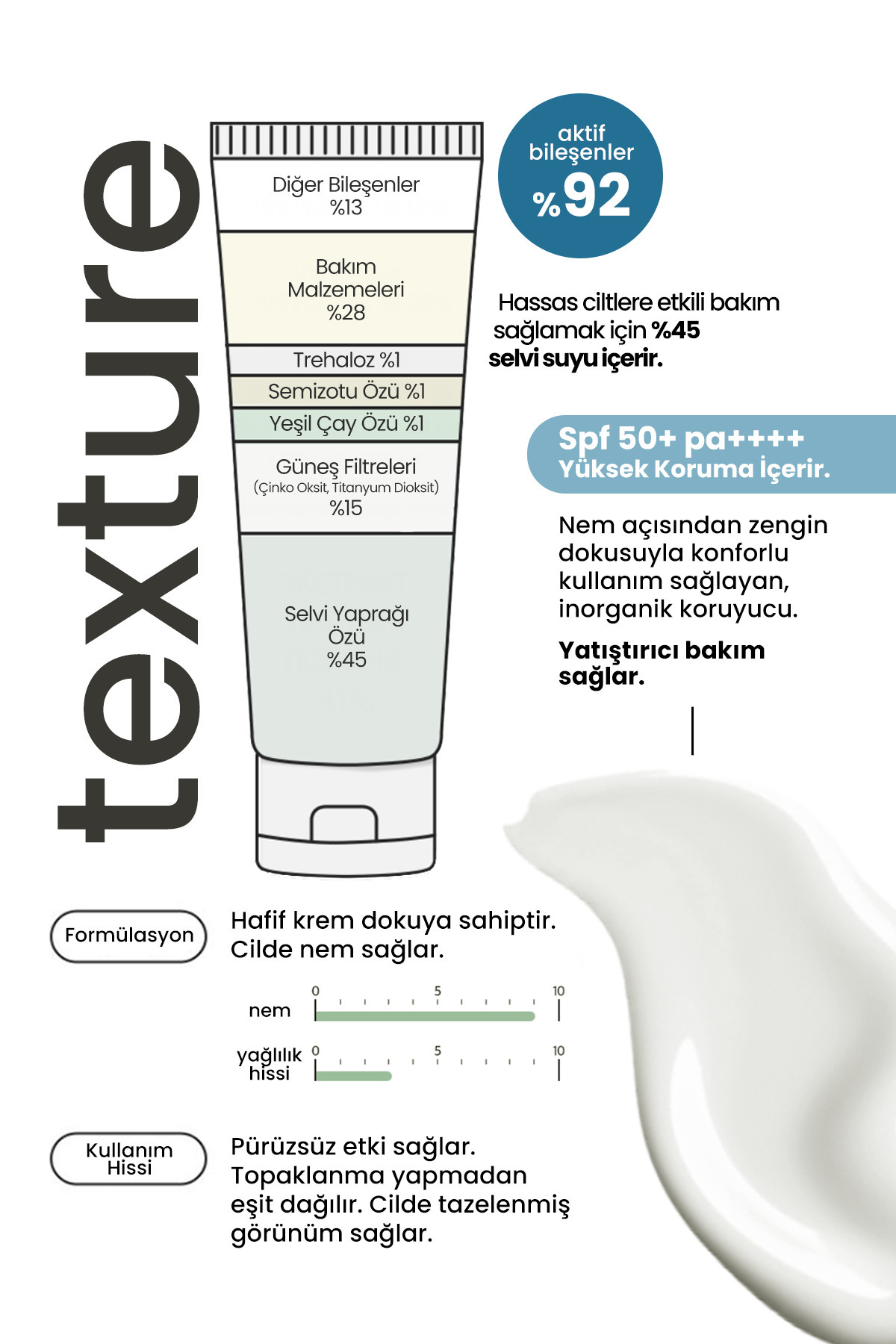 Hassas Ciltler İçin Hafif Dokulu Vegan Güneş Kremi Derma Factory Mild Sun Cream SPF 50+ PA++++ 30ml — 8809563068746 — تصویر 4 از 4