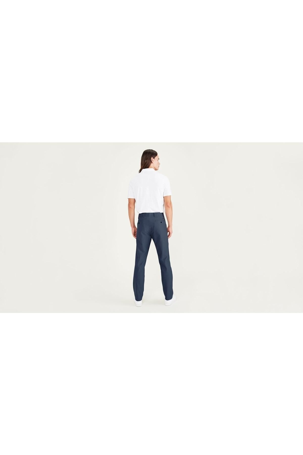 Dockers-Pantaloni chino slim fit Smart 360 Comfort Knit Blue 2