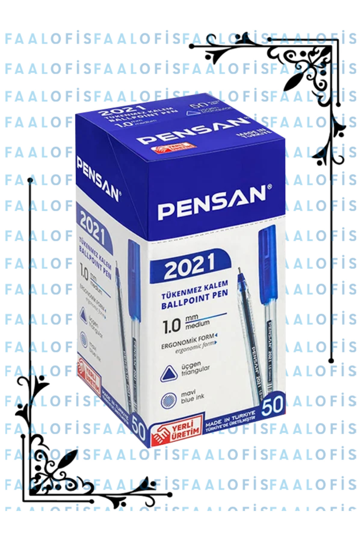 Pensan 2021 Yüksek Kalite Tükenmez Kalem 50 Adet 1 Kutu