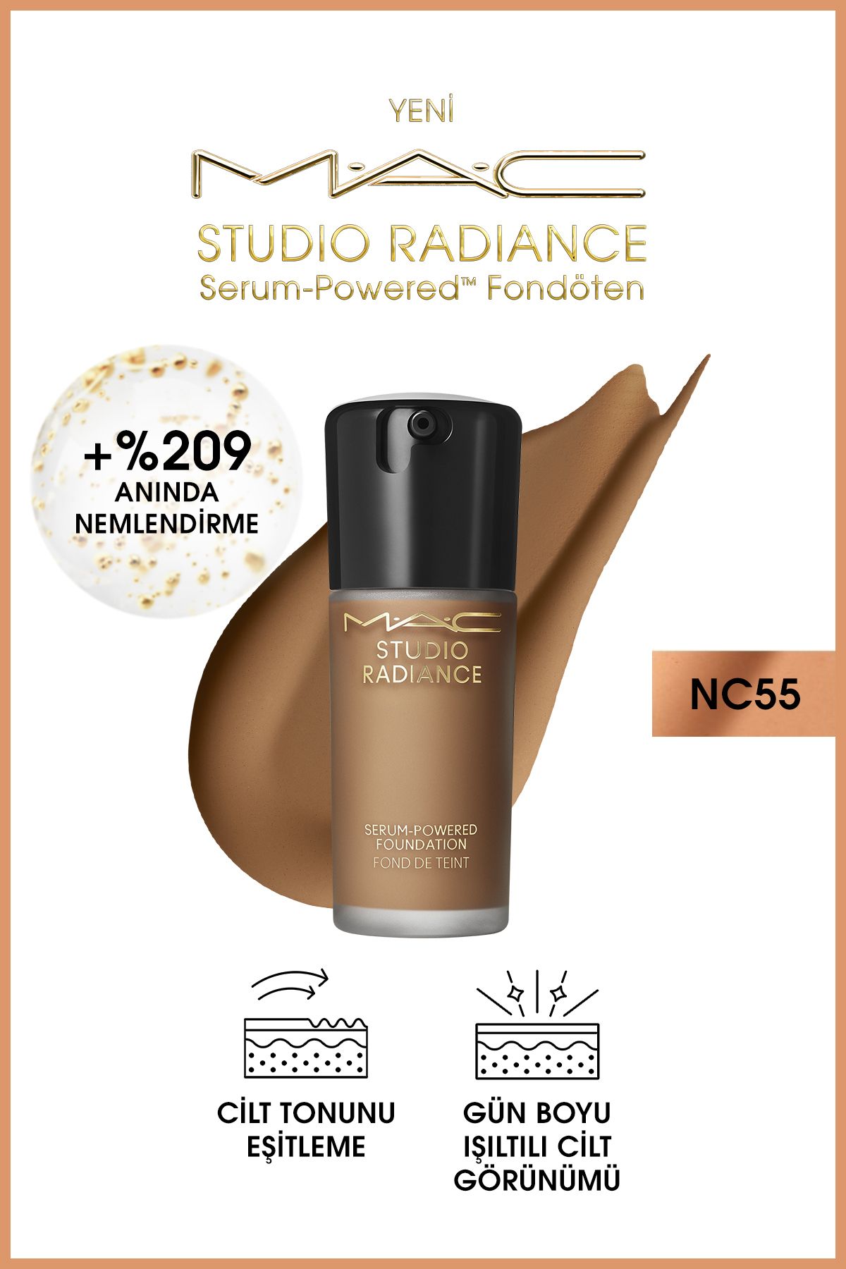 Mac Studio Radiance Serum-Powered™ Foundation-NC55-30ml-773602656813 119586