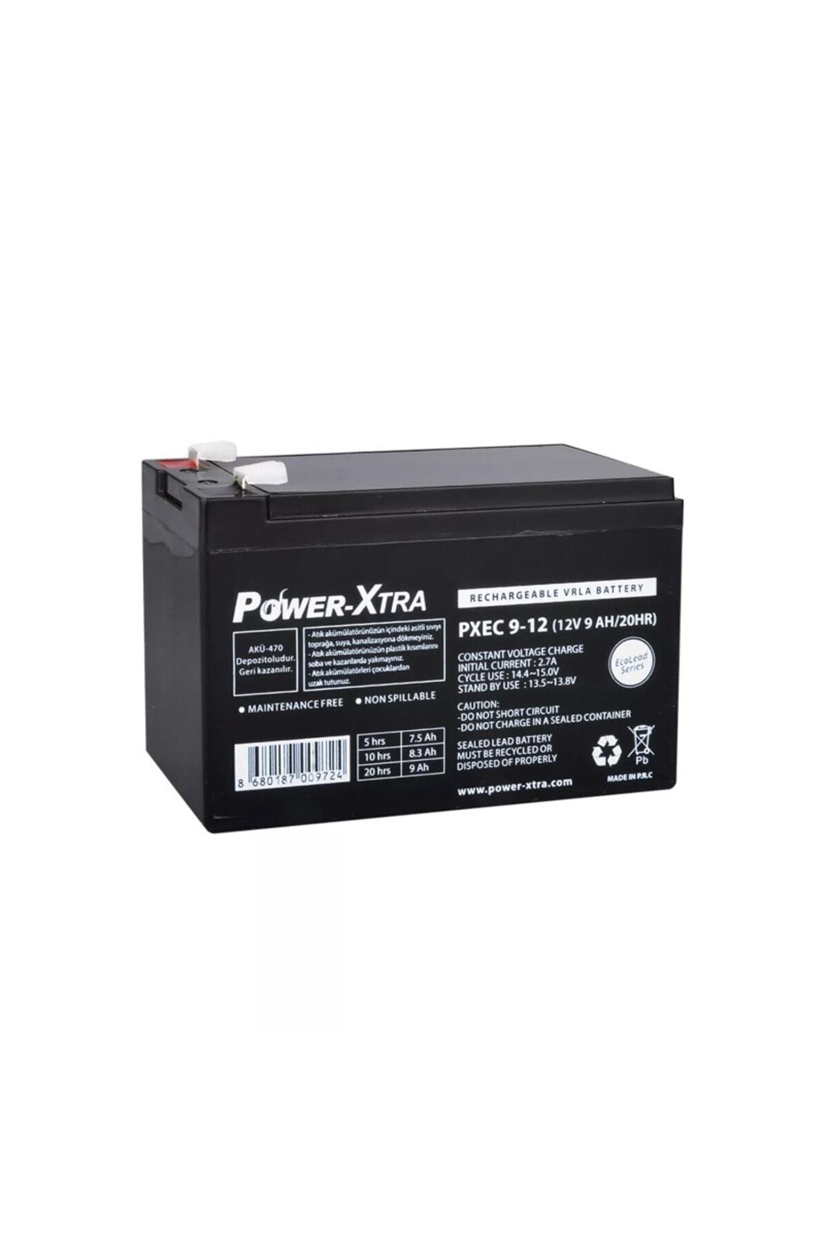 POWER-XTRA Ecolead Pxec9-12 12 V 9 Ah Kuru Akü