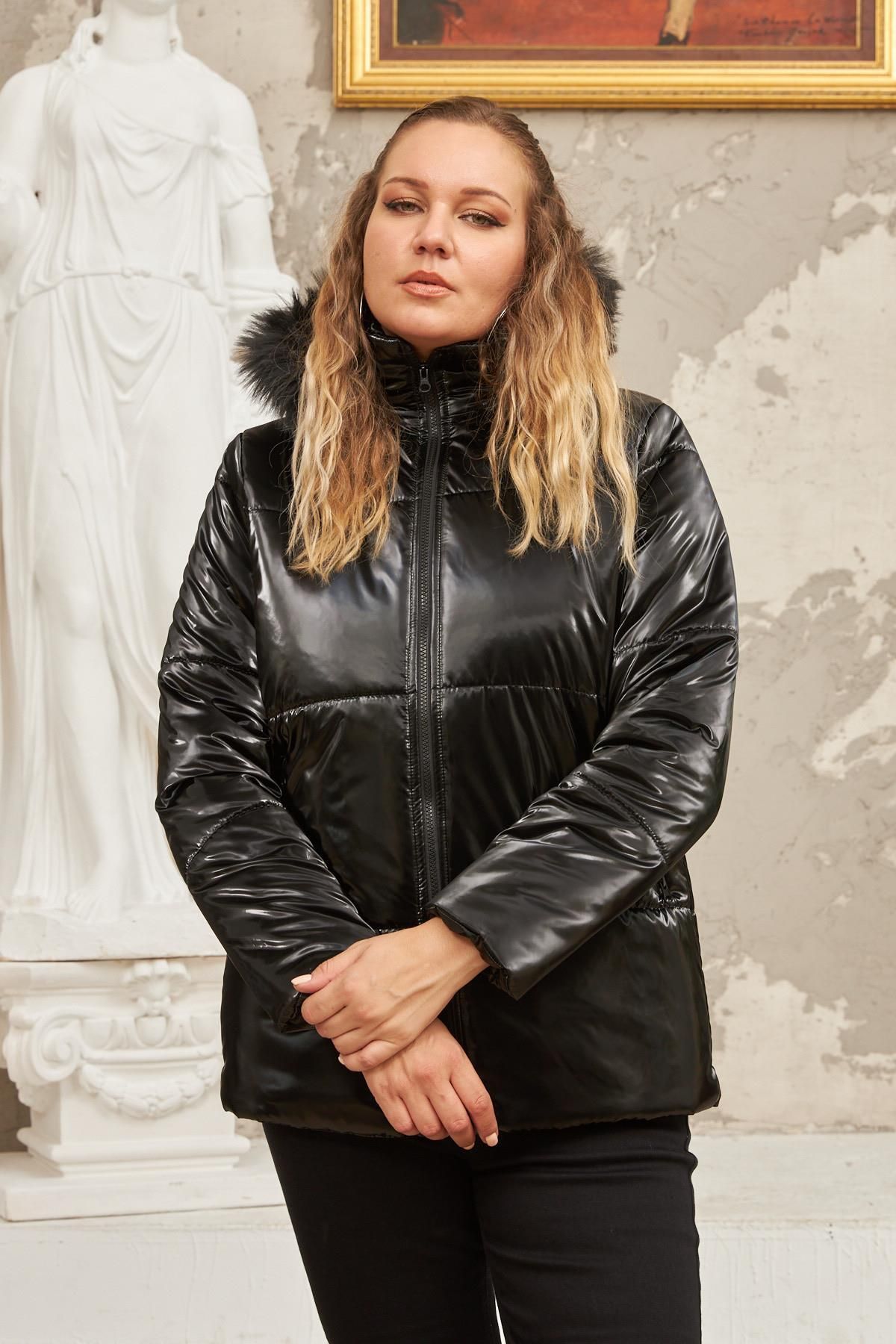 Plus size new arrivals shiny puffer jacket