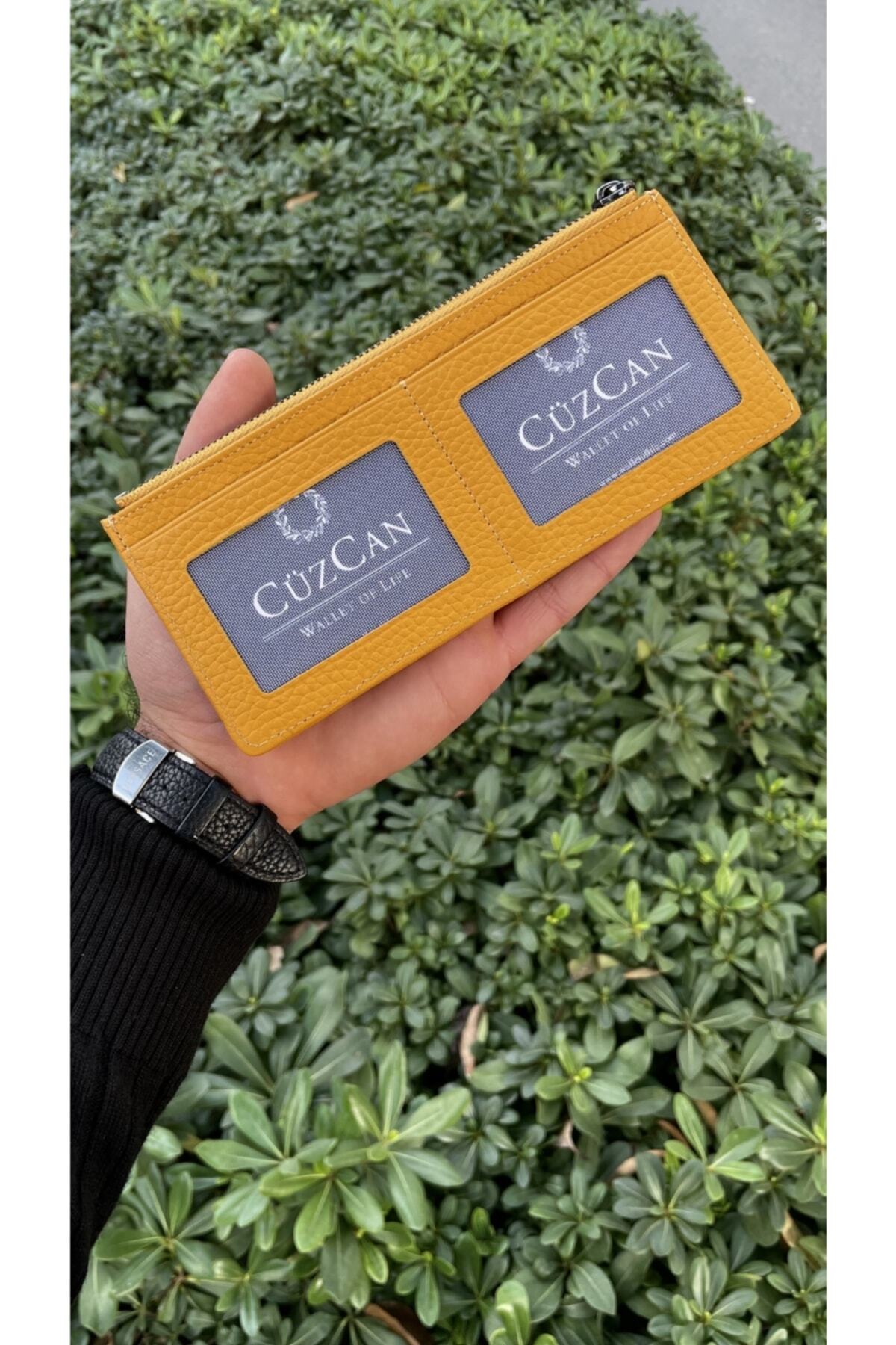 کیف پول مردانه زرد CüzCan | 119 اورجینال - تصویر 7