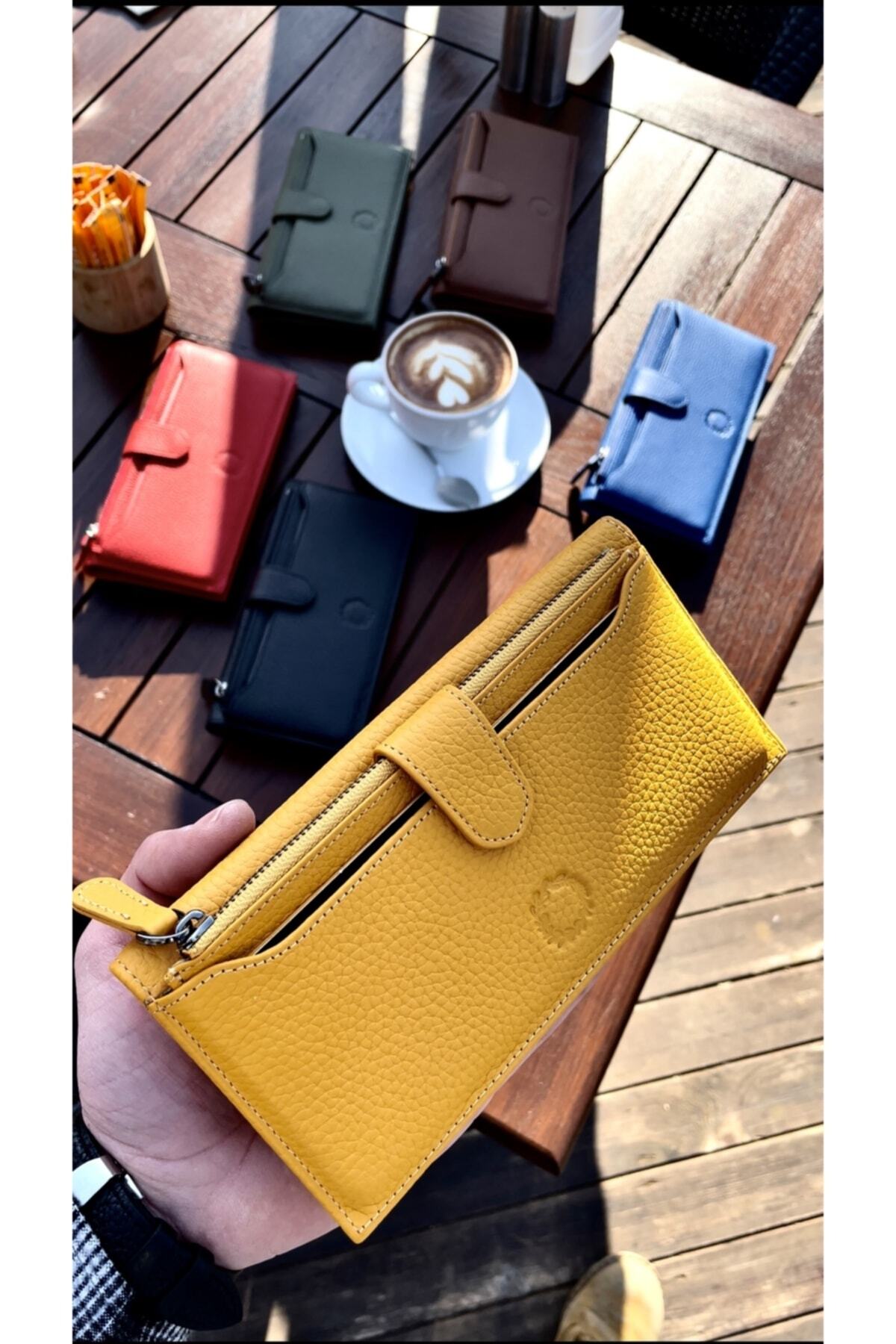 کیف پول مردانه زرد CüzCan | 119 اورجینال - تصویر 2