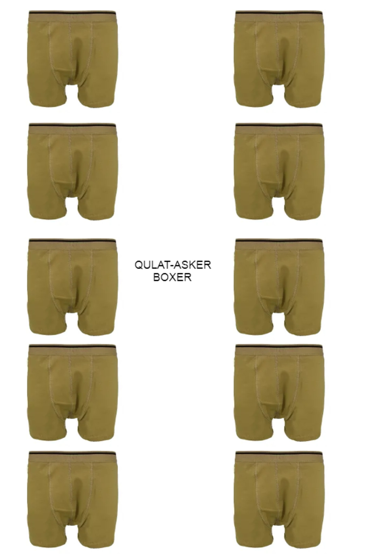 QULAT 10'LU Bedelli-Acemi Asker Pamuklu Boxer