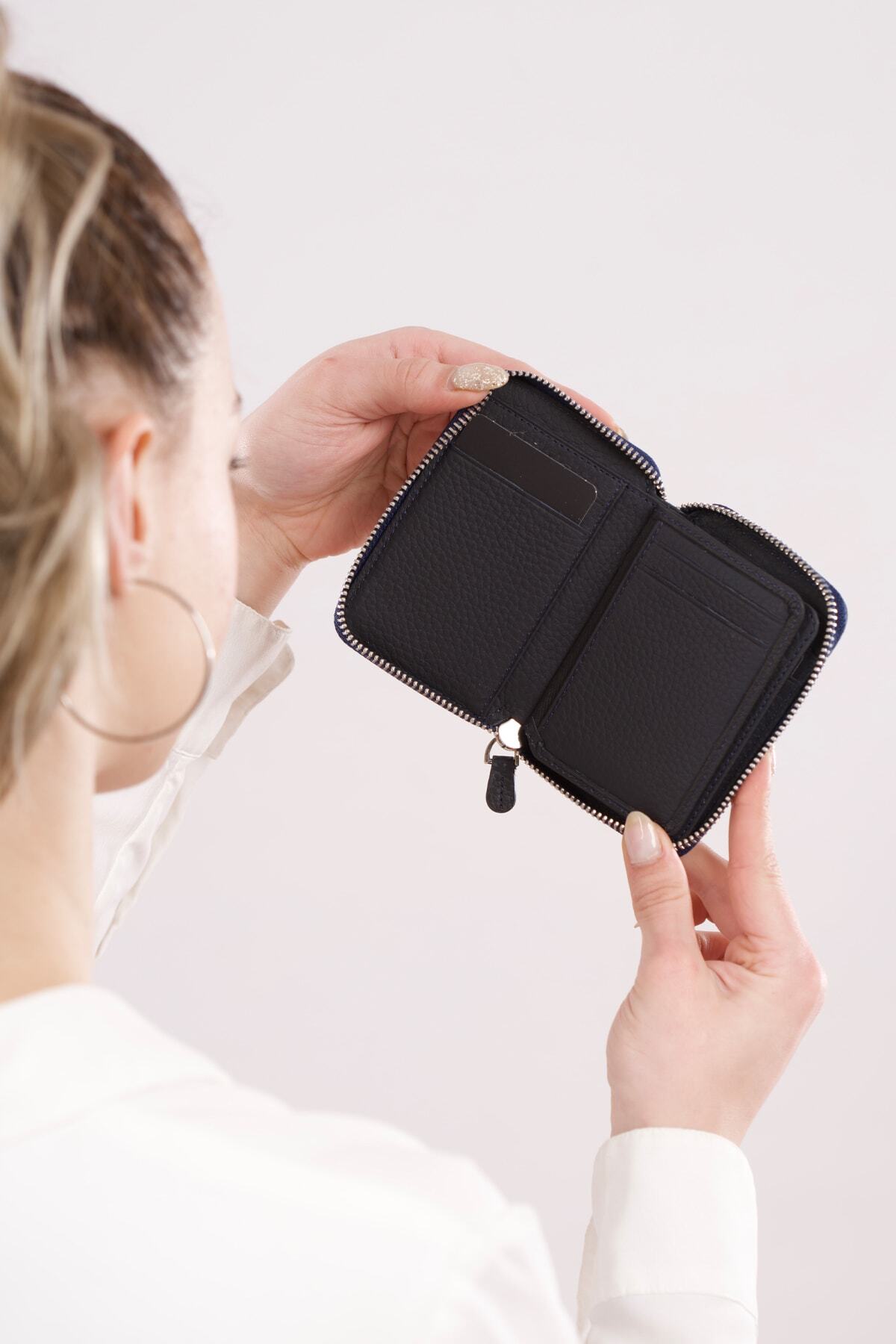 کیف پول مردانه آبی سرمه ای CüzCan | 61 اورجینال - تصویر 5