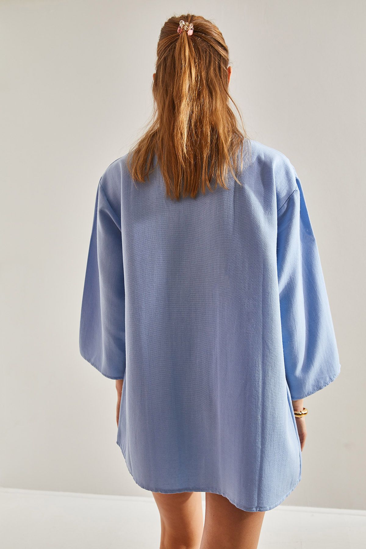 Bianco Lucci-Women's Basic Kimono 5