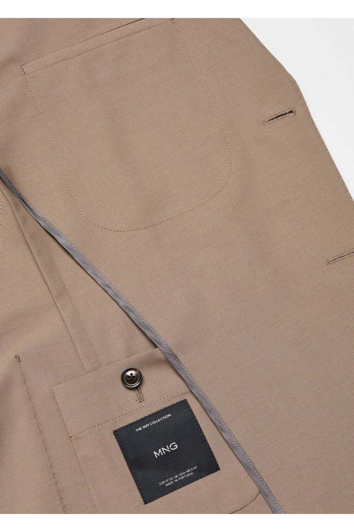 ژاکت مردانه بژ منگو | 57040928 اورجینال - تصویر 7