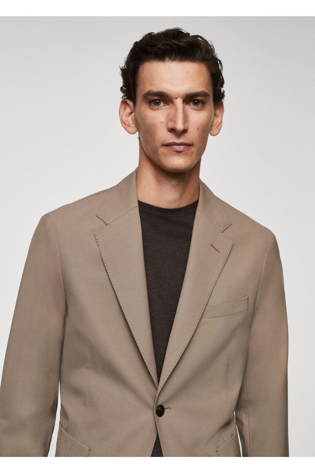 ژاکت مردانه بژ منگو | 57040928 اورجینال - تصویر 5