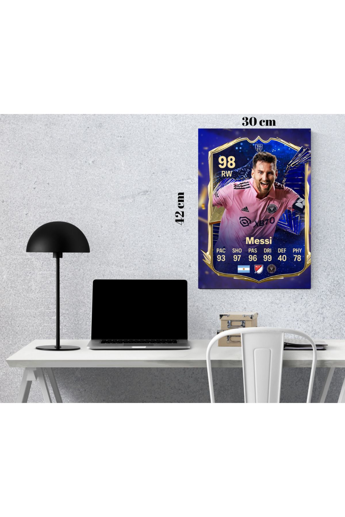 512 STORE-Lionel Messi A3 30X42 Fifa Fut Card Wall Poster - Unframed 2
