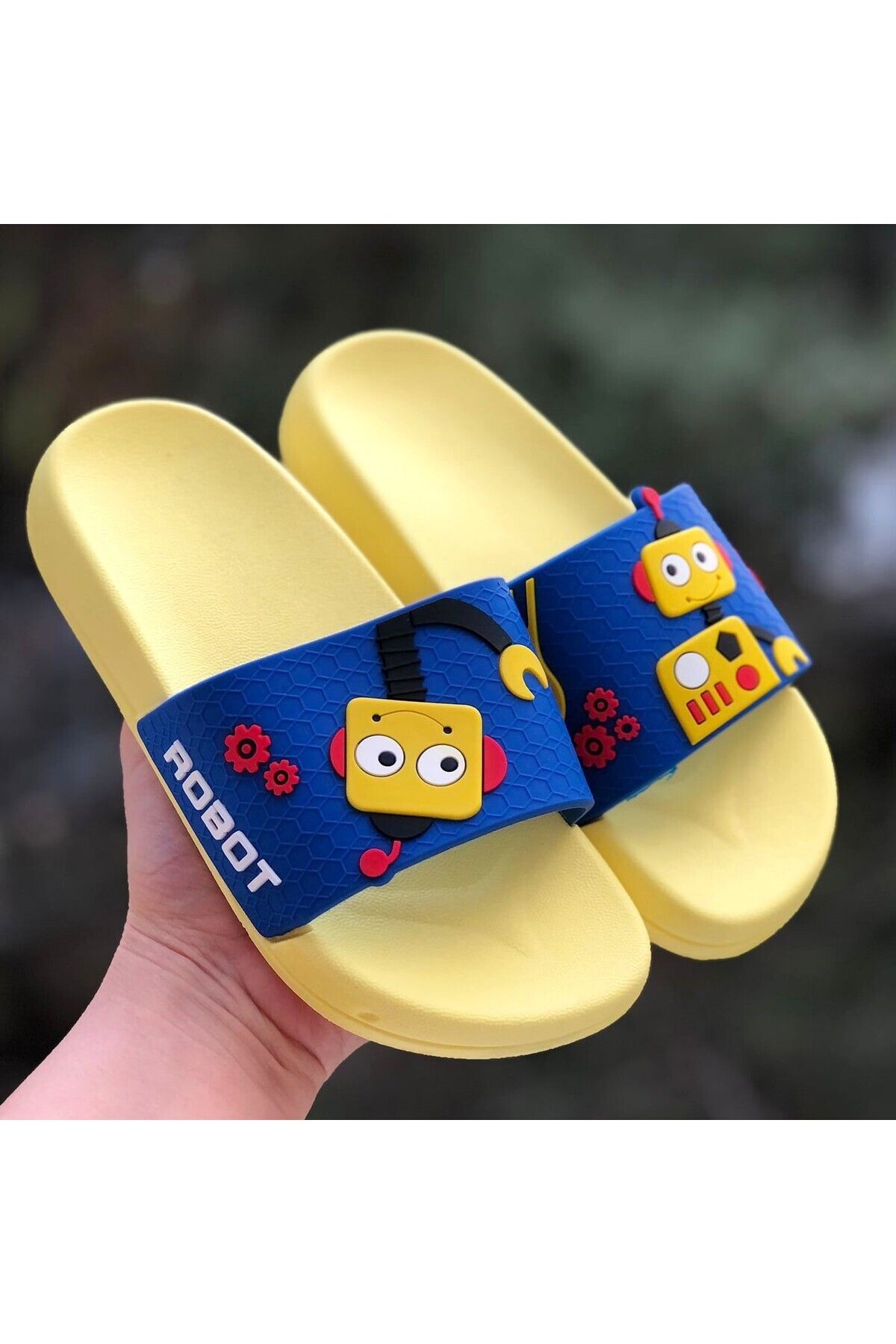 Pandalina-Robot Mechanic Figured Non-Slip Sole Children's Slippers 2
