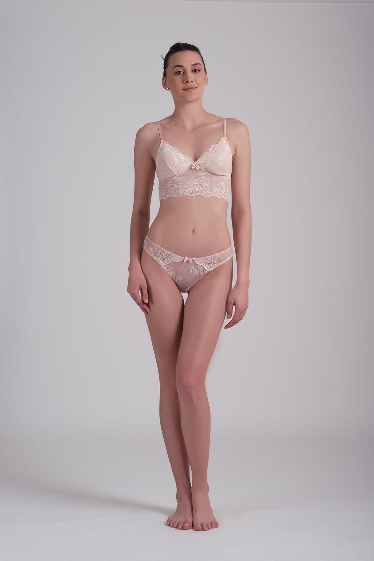 Dagi-Rosa Braut-Bustier-BH aus Spitze 6