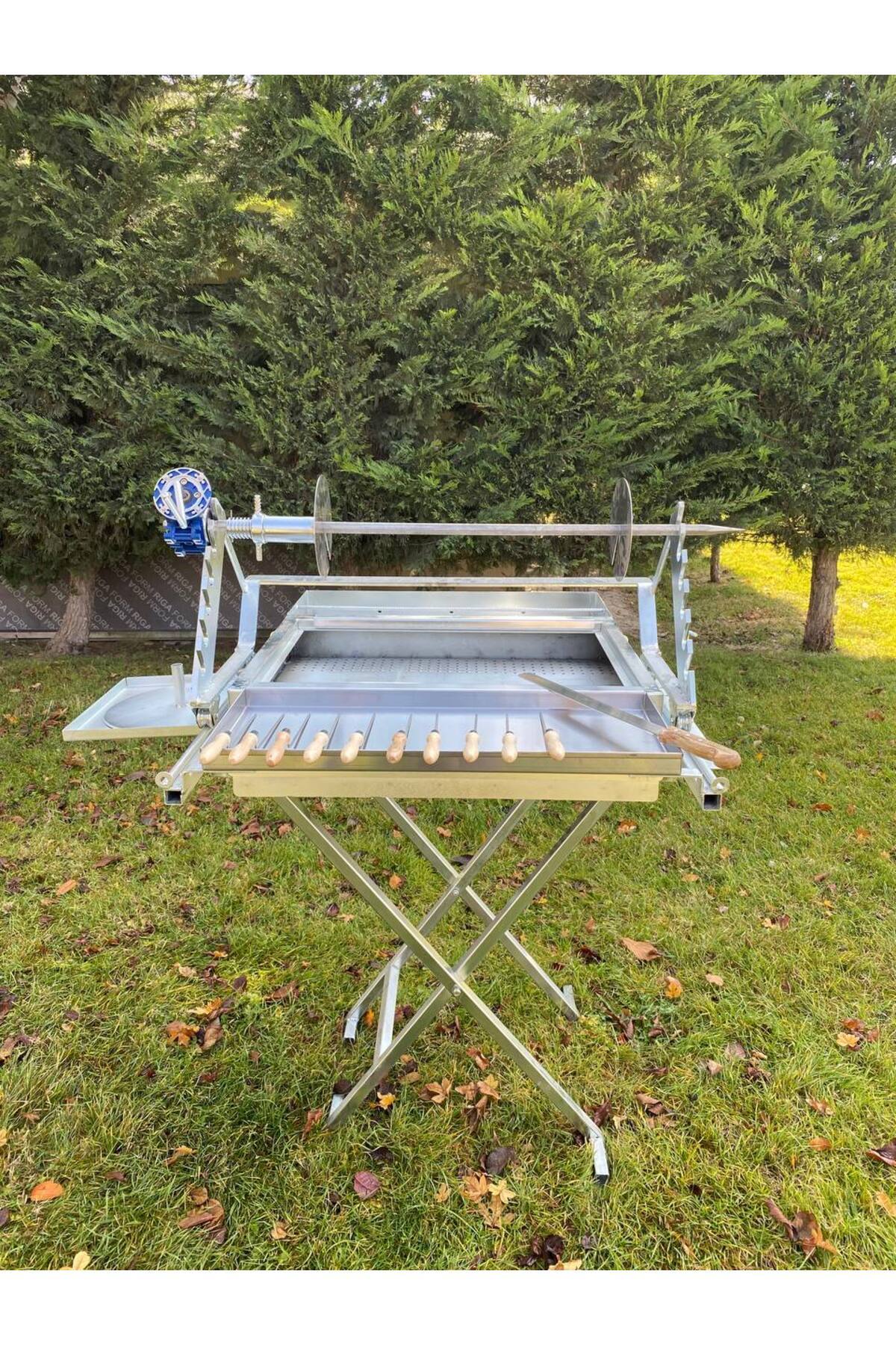 Portatif Raylı Sistem Cağ Kebap Ocağı 50x70cm 50kg Kadar Et Kapasiteli 2