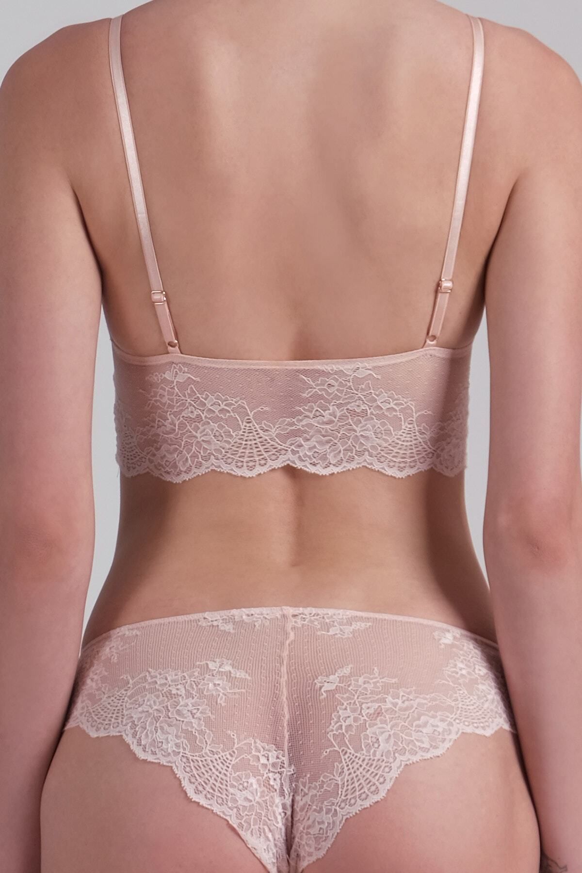 Dagi-Rosa Braut-Bustier-BH aus Spitze 3