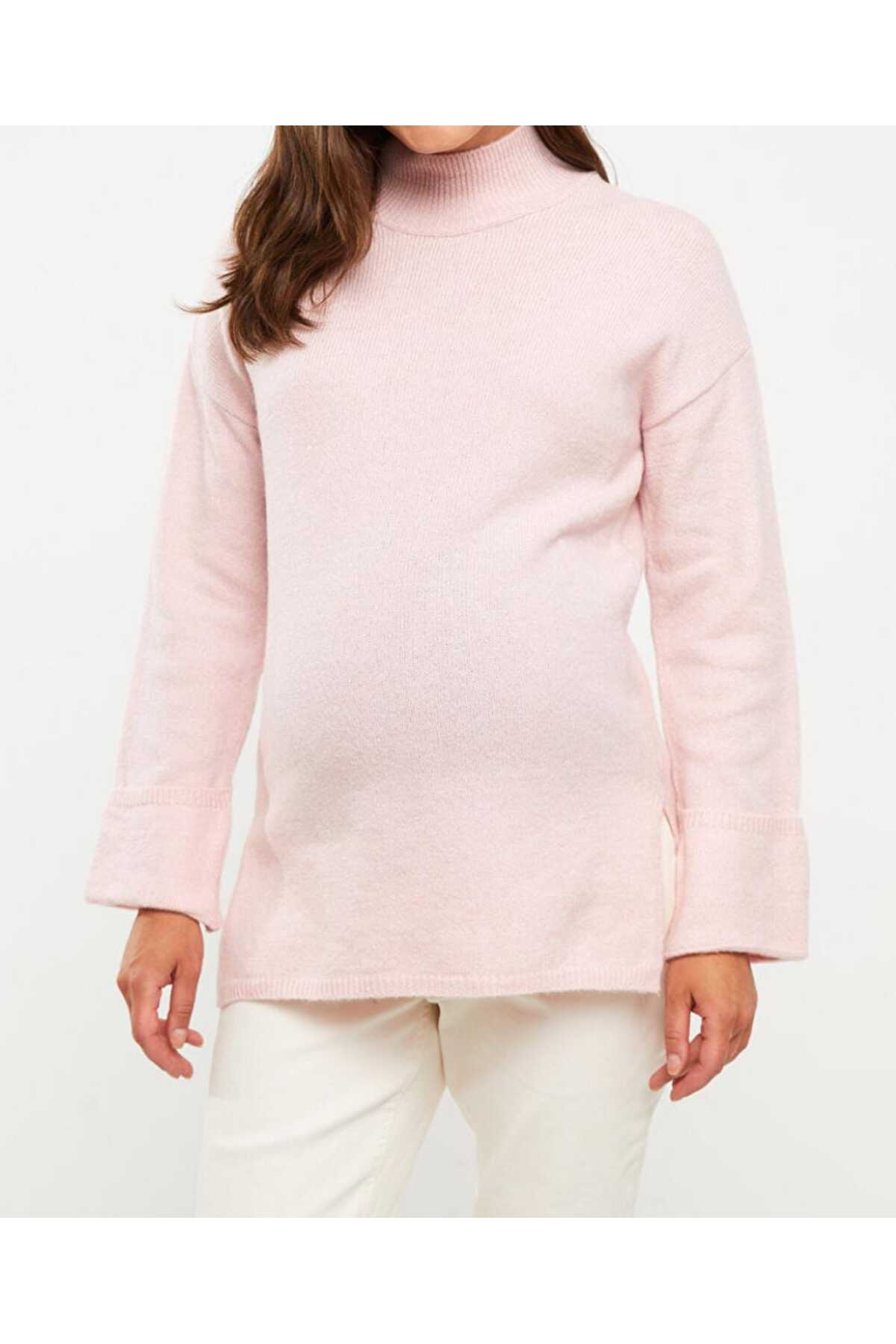 WOMEN'S SWEATER POWDER PINK PREGNANT