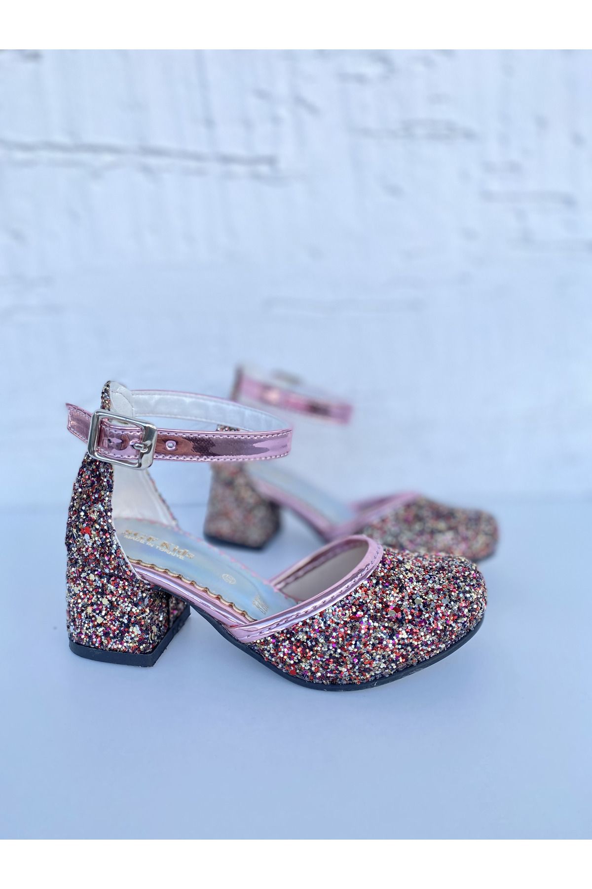 Girls Spot On Heeled Sparkly Dolly Shoes | eBay