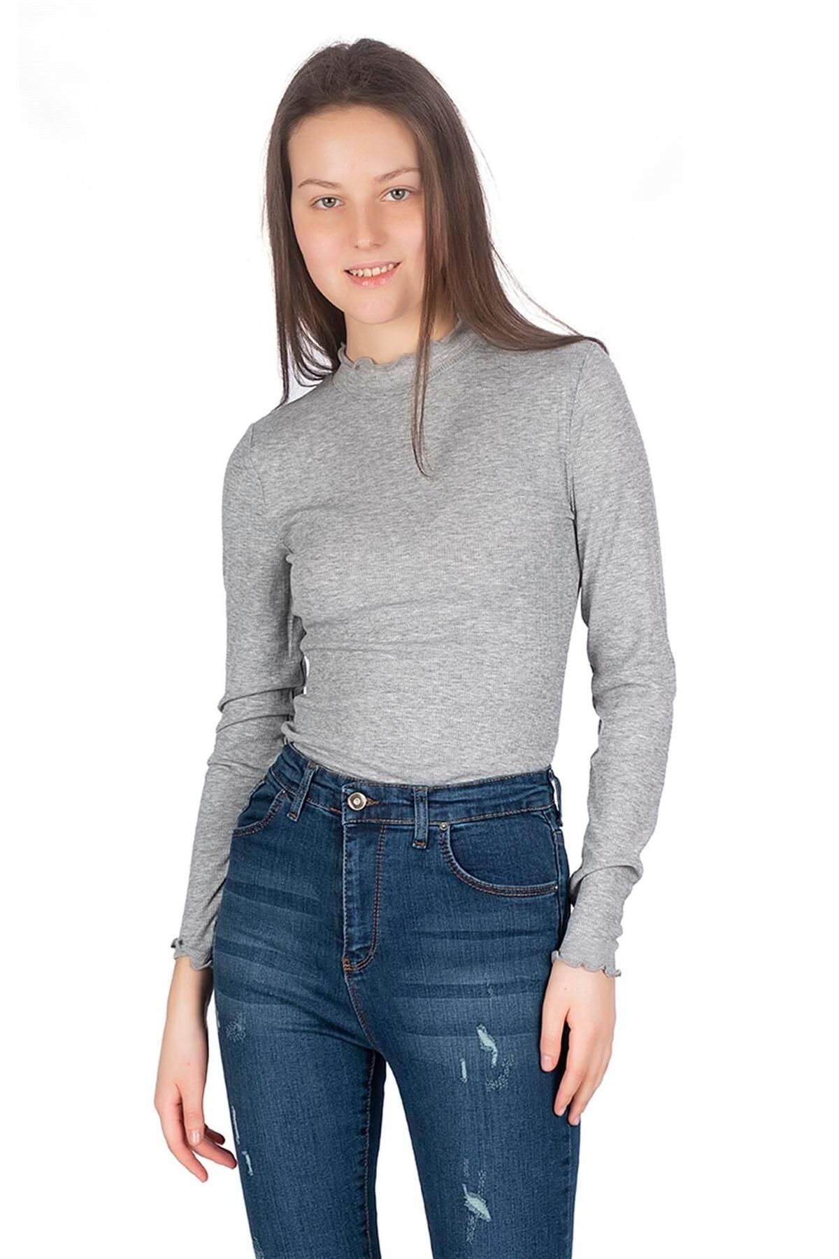 Miss Murem Body Cu Guler Ridicat-gri Femeie - S