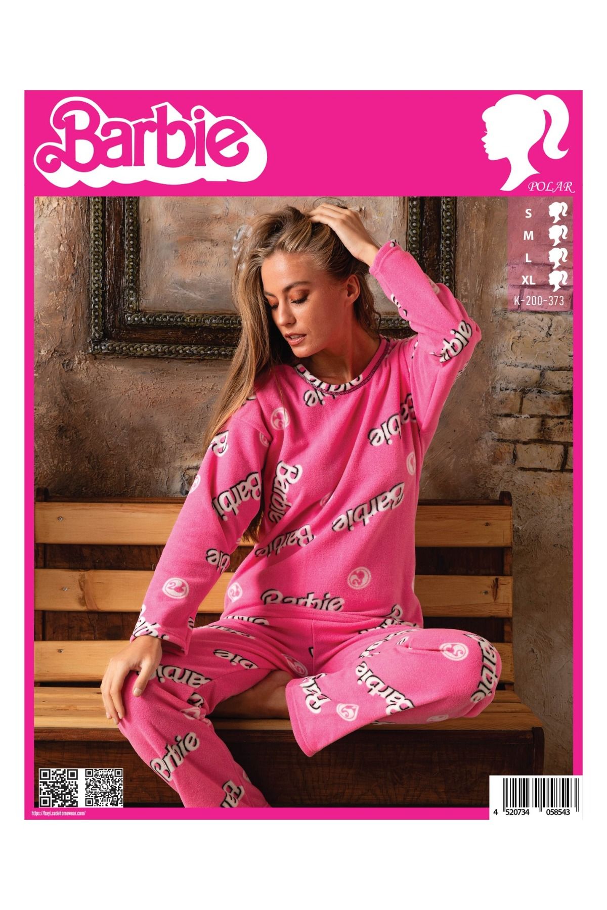 Barbie BARBIE K 200 373 YOUNG POLAR PYJAMAS SET Trendyol