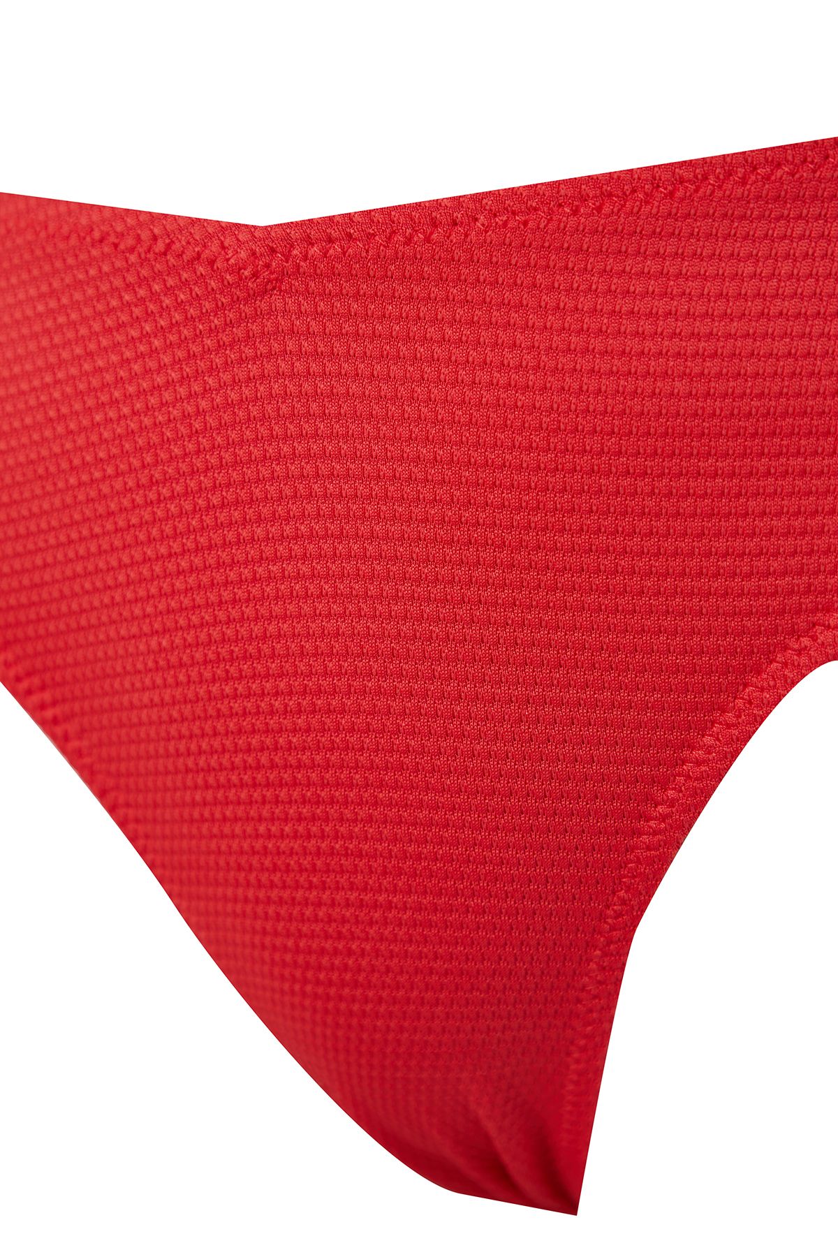 Trendyol Collection-Red Textured Regular Bikini Bottom TBESS24BA00094 7
