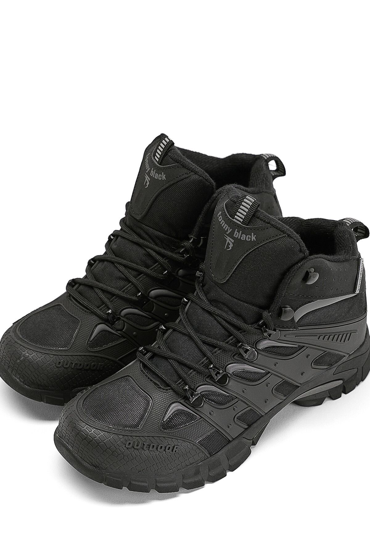 Tonny Black-Unisex Black Smoked Pohodlný střih, Vodoodpudivé vlastnosti, Šněrované Unisex boty 2