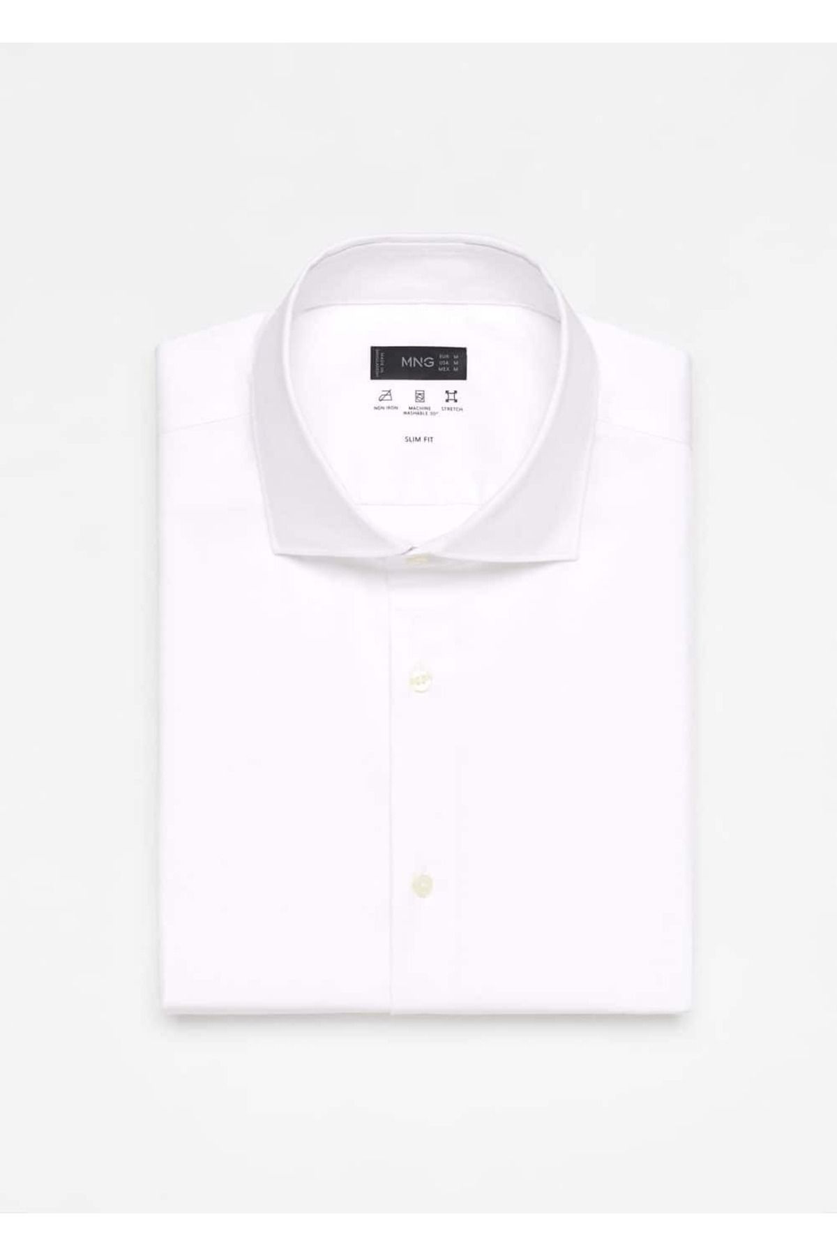 MANGO Man-Stretch Micro Pattern Molded πουκάμισο 8