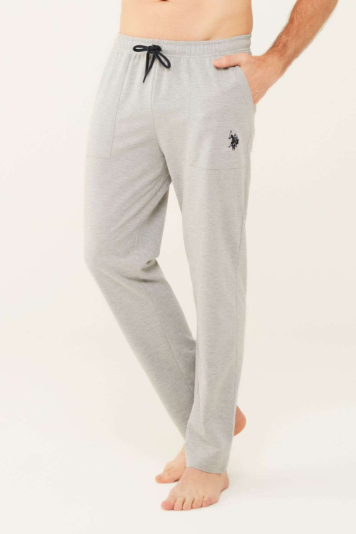 U.S. Polo Assn. Men s Gray Melange Pajama Bottoms Trendyol