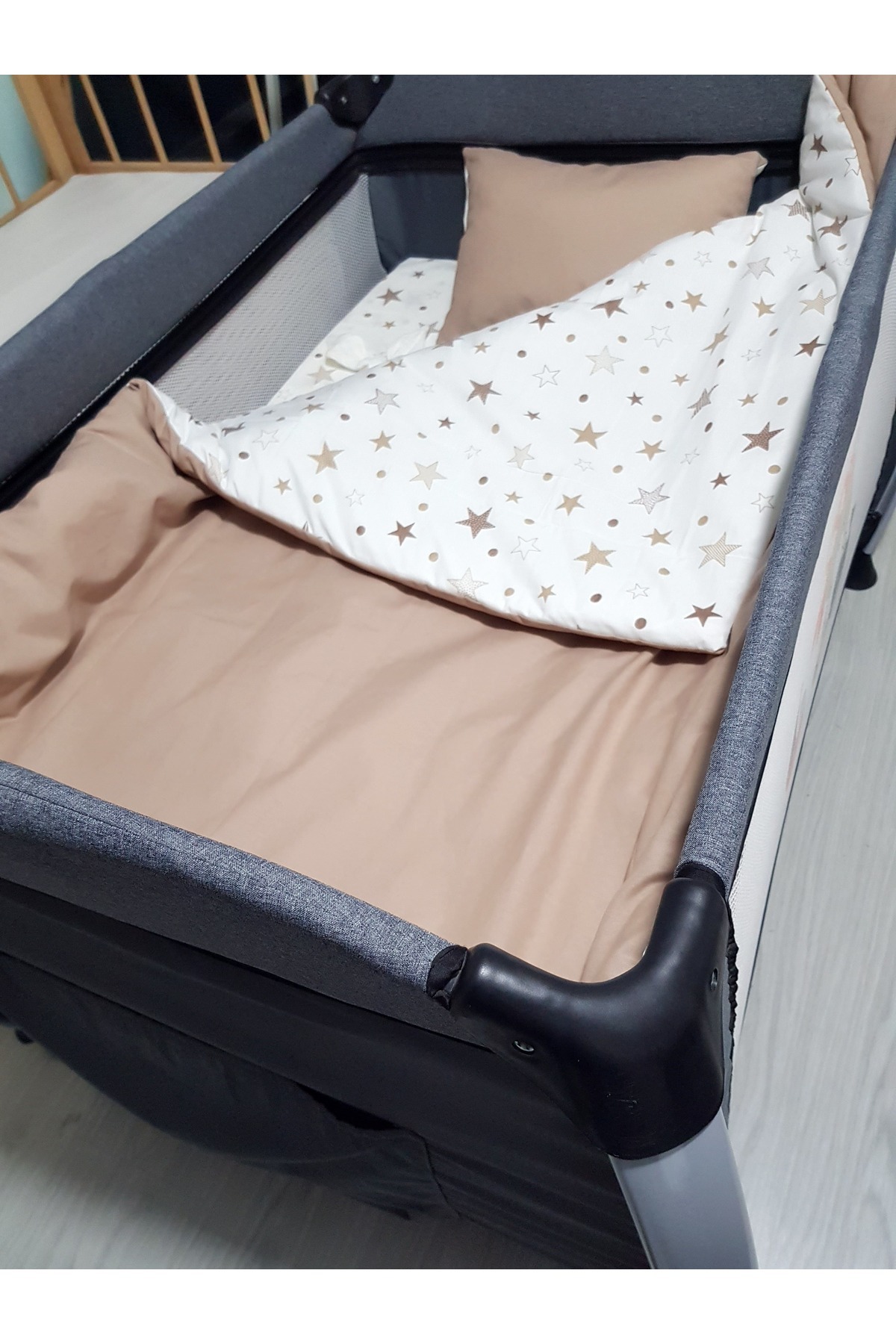 bebek_iklimi Yıldız Desenli 5 Parça Bebek Uyku Seti (Her Ölçüye Uygundur - Ayrıntılar Açıklamada) fotoğrafı 2 (önizleme)