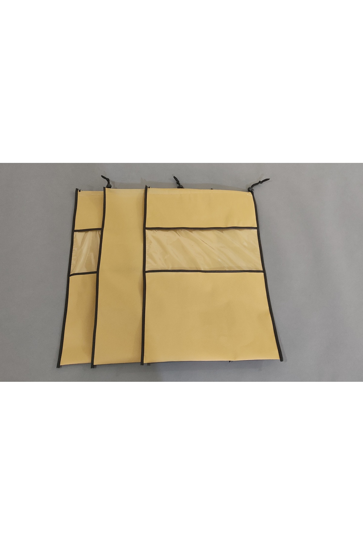 Bot - Çizme Kılıfı, Pencereli Bot-Çizme Saklama ve Taşıma Torbası, Ayakkabı Düzenleyici, 40x57 cm, BEJ RENK