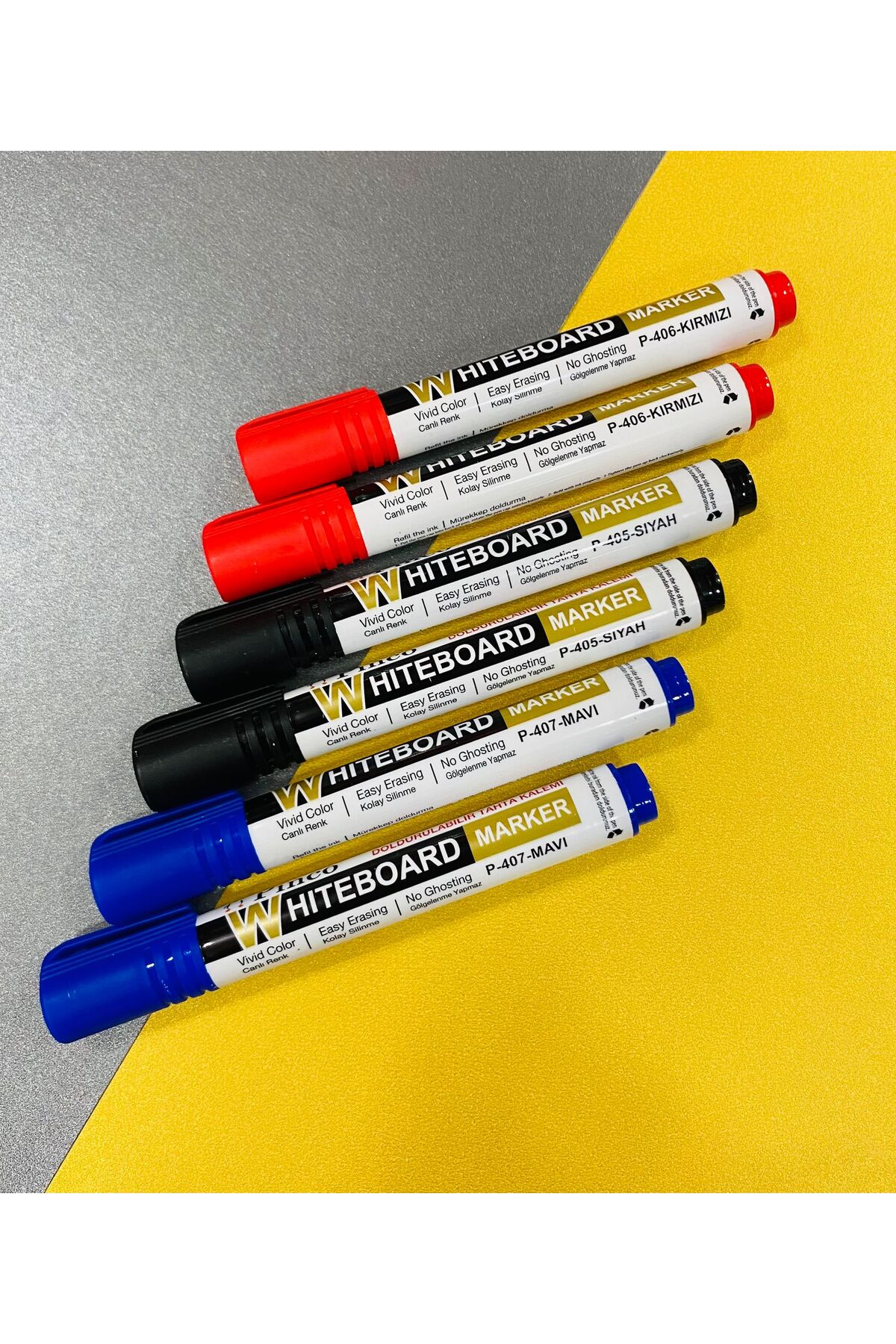 ÖZ KIRTASİYE 6 Adet Doldurulabilir Beyaz Tahta Kalemi