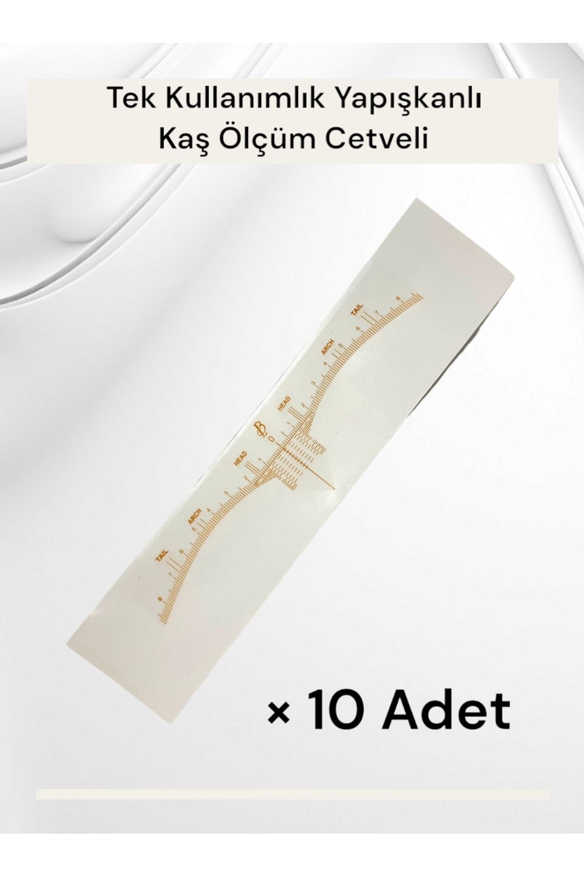 Tek Kullanımlık Yapışkanlı Kaş Ölçüm Cetveli 20 Adet