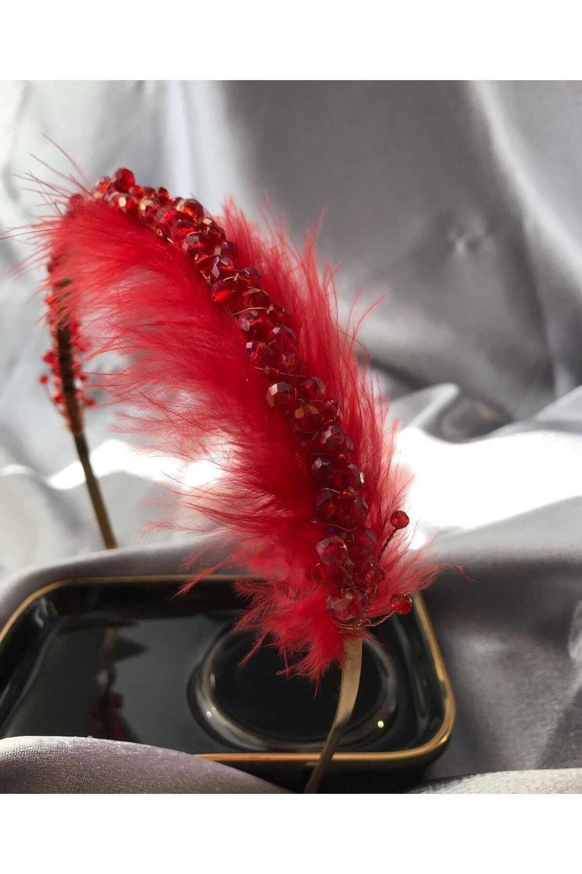 Red Crystal Beaded Bride Wedding Henna Engagement Wedding Crown