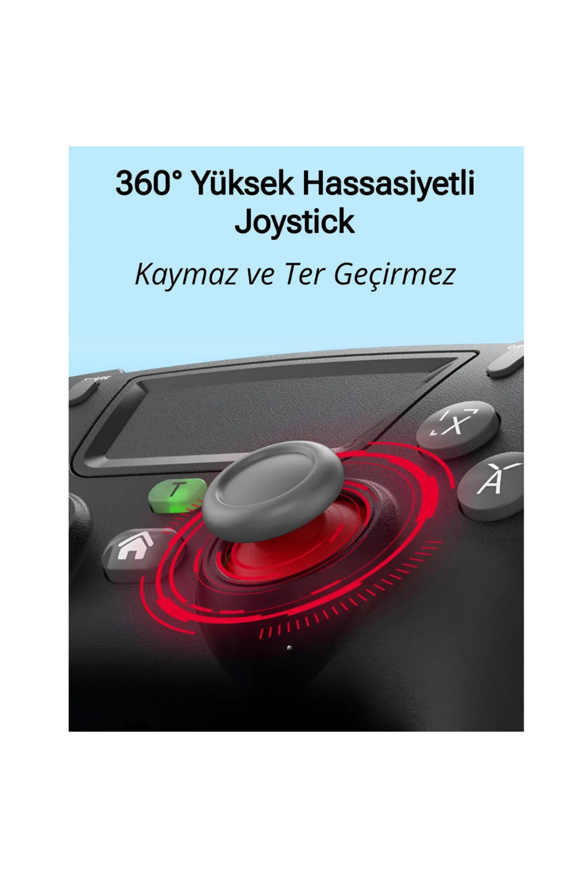 Kablosuz Oyun Konsolu Gamepad Bluetooth Joystick Android Tv Switch İos Ps4 Ps3 Pc Uyumlu Titreşimli 4