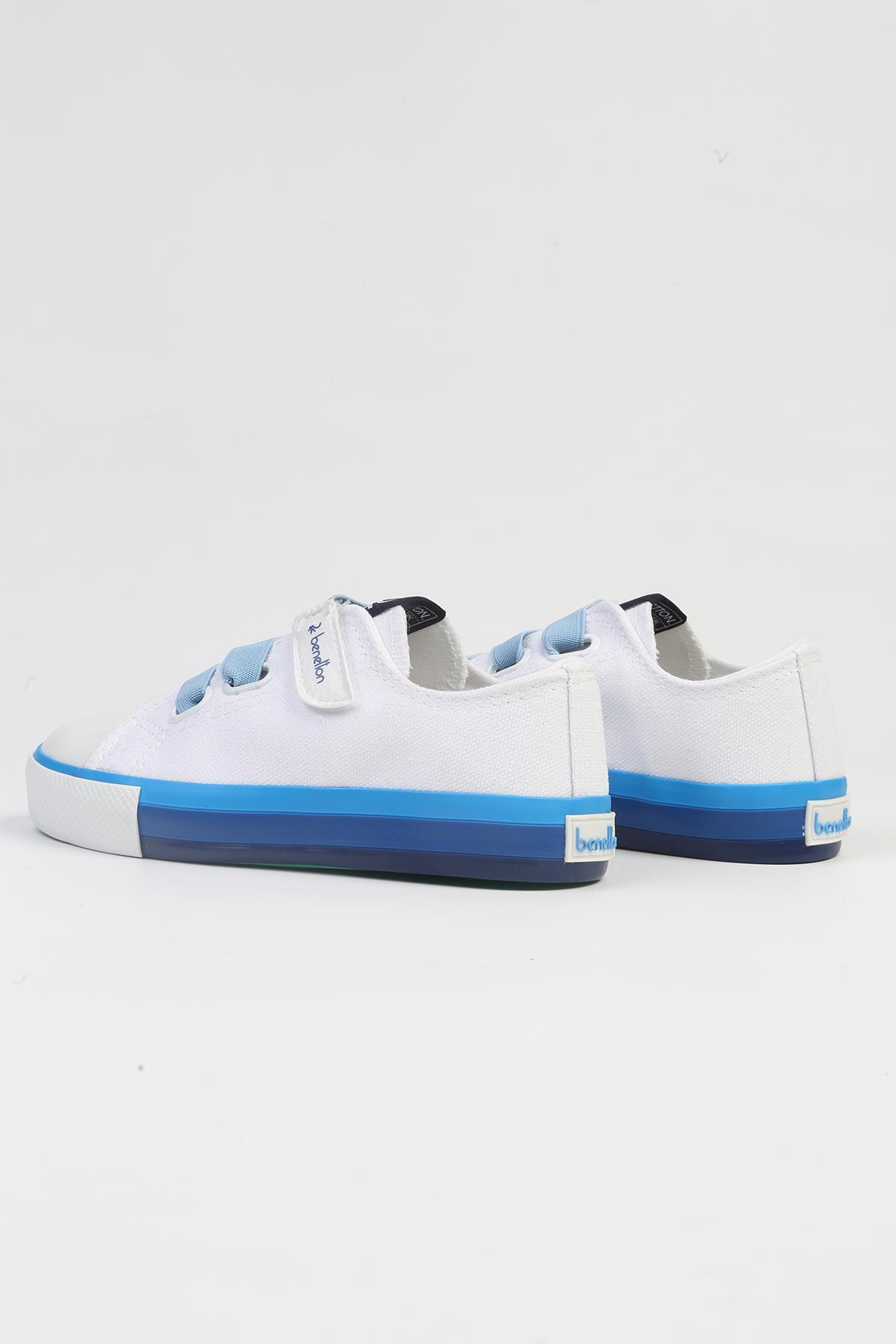 ® | BN-30977- 3394 سفید آبی-کفش اسپرت بچه گانه Benetton اورجینال - تصویر 3