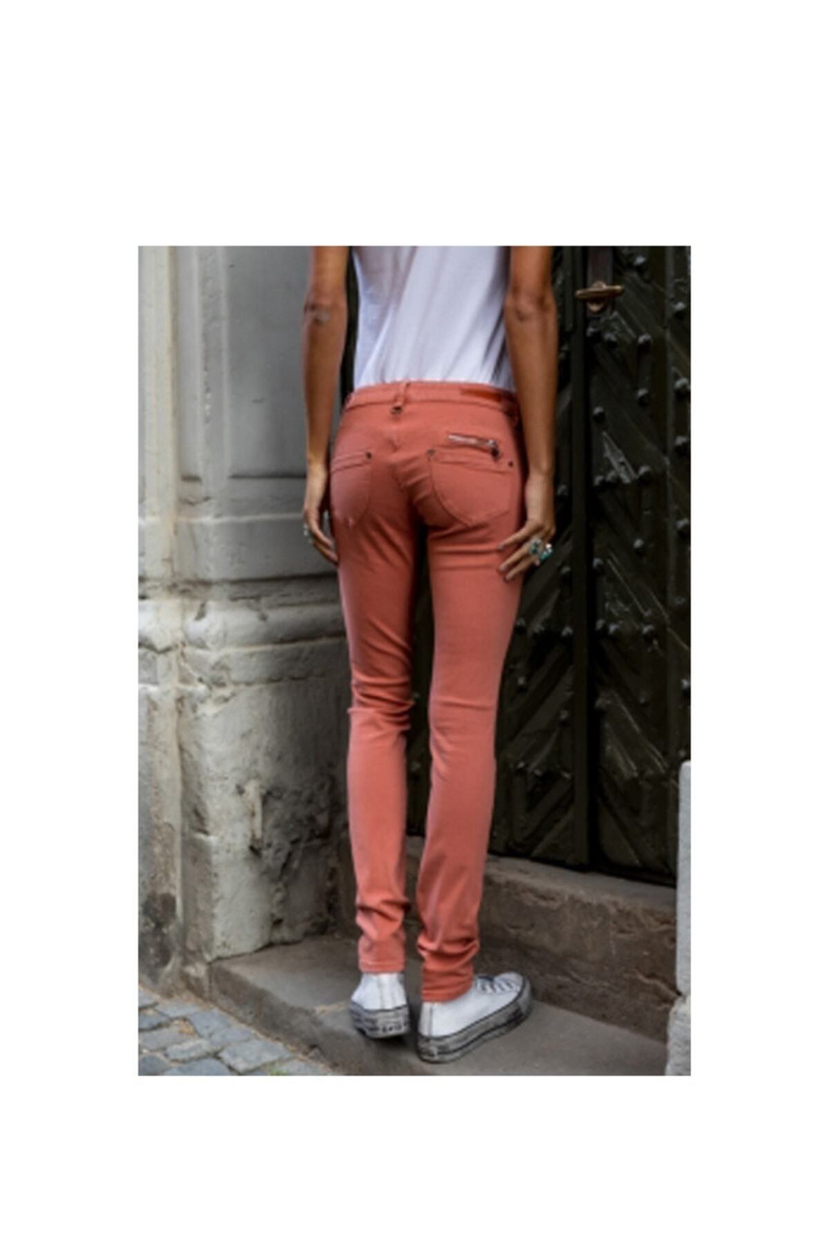 Freeman T. Porter Kad n Du uk Bel Fermuar Detayl Slim Fit Kot Pantolon Turuncu Fiyat Yorumlar Trendyol