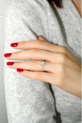 aytekgold Baget Taşlı Yüzük 14 Ayar