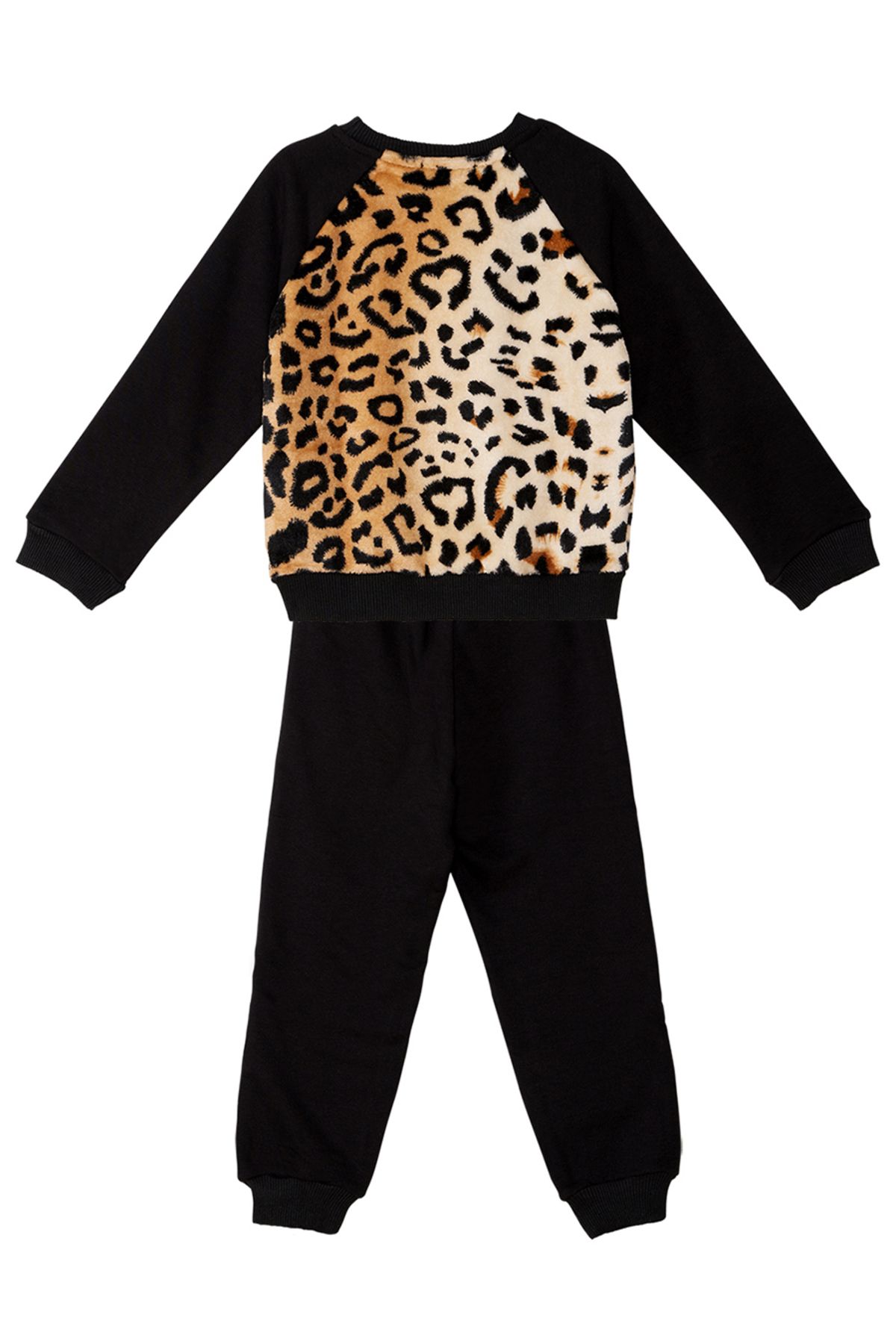 Denokids Plush Leopard Girl s Tracksuit Set