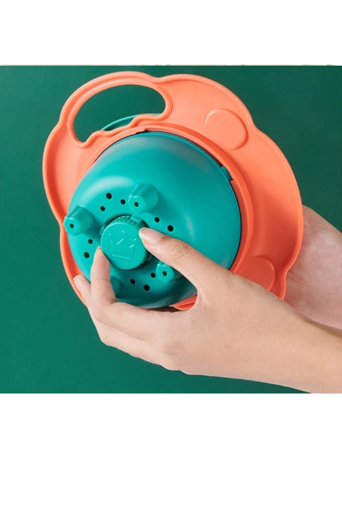 İndirimKap 360° Dönen Bebek Dökülmeyen Tabak Mama Tabağı fotoğrafı 3 (önizleme)