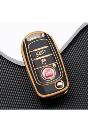 AYZ GARAGE Fiat Egea Tpu Malzeme Siyah Anahtar Kılıfı (3 Tuşlu)