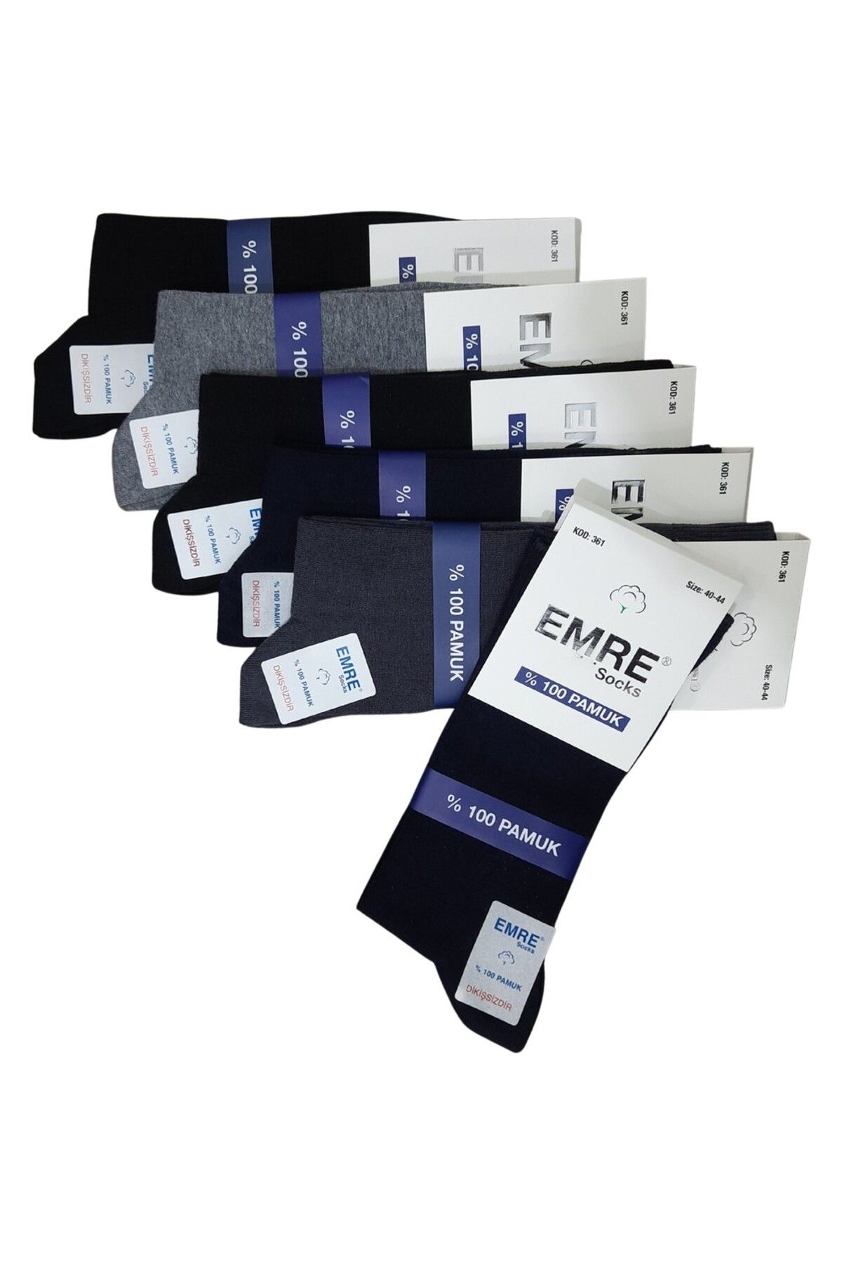 Emre & Trendcorap 6 Perechi De Șosete Lungi Pentru Bărbați Din Bumbac Fără Sudură - Colorate Masculin - 40–44